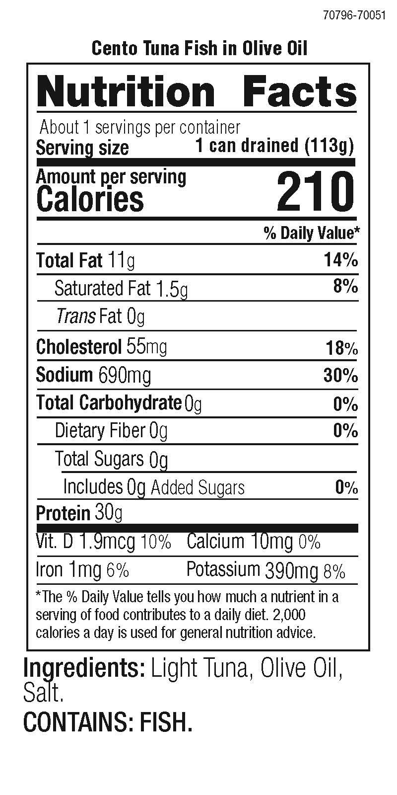 Premium Cento Solid Packed Tuna in Extra Virgin Olive Oil - 5oz Can (Pack of 12) | Wild Caught, High Protein, Keto & Paleo Friendly | Perfect for Salads, Sandwiches & Pasta Dishes