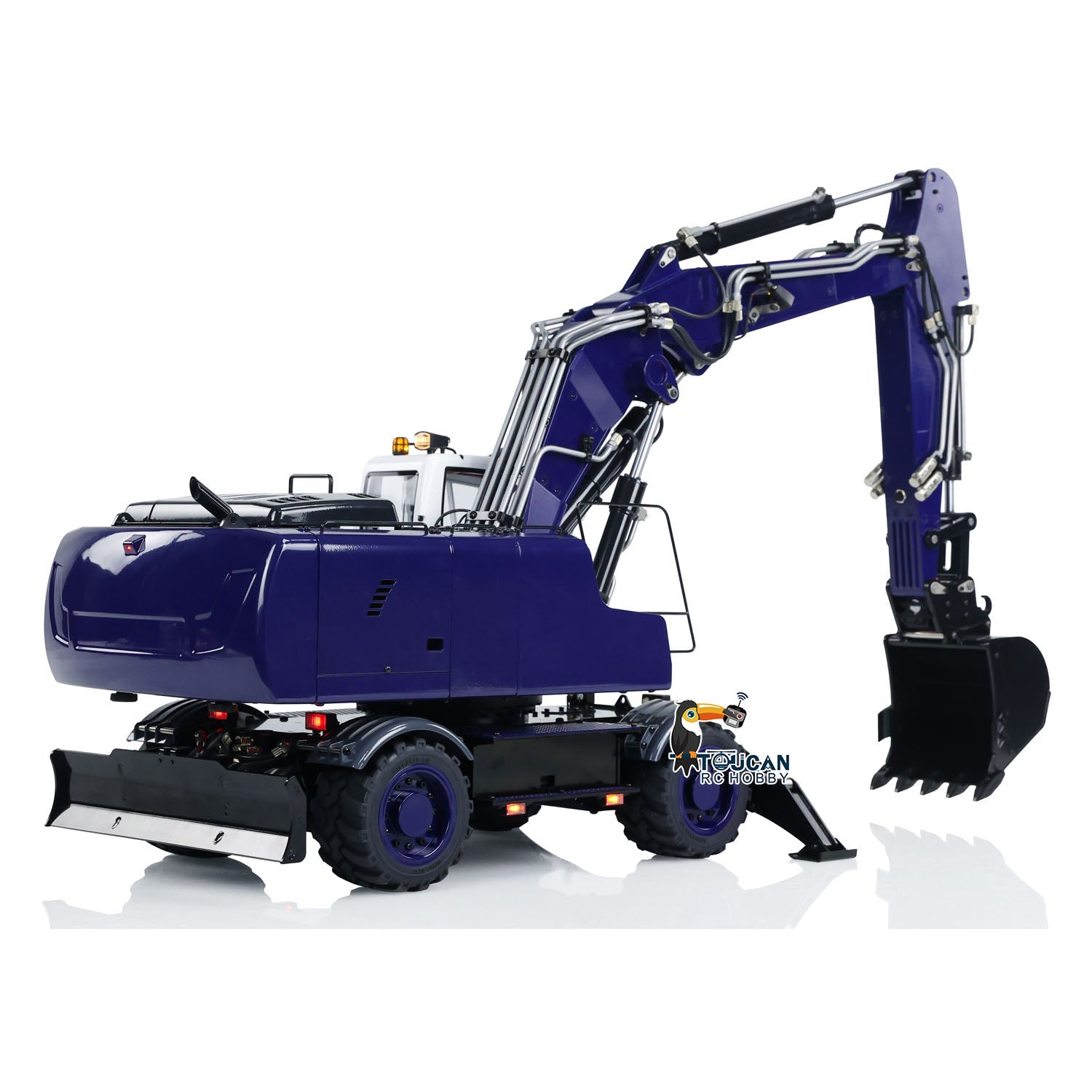 1/14 Scale Metal R946 RC Hydraulic Excavator Toy - Remote Controlled Construction Digger with Grab Ripper & FlySky PL18EV Controller - Realistic Simulation Model for Kids & Adults - Perfect for DIY Projects, Construction Play & Collectors