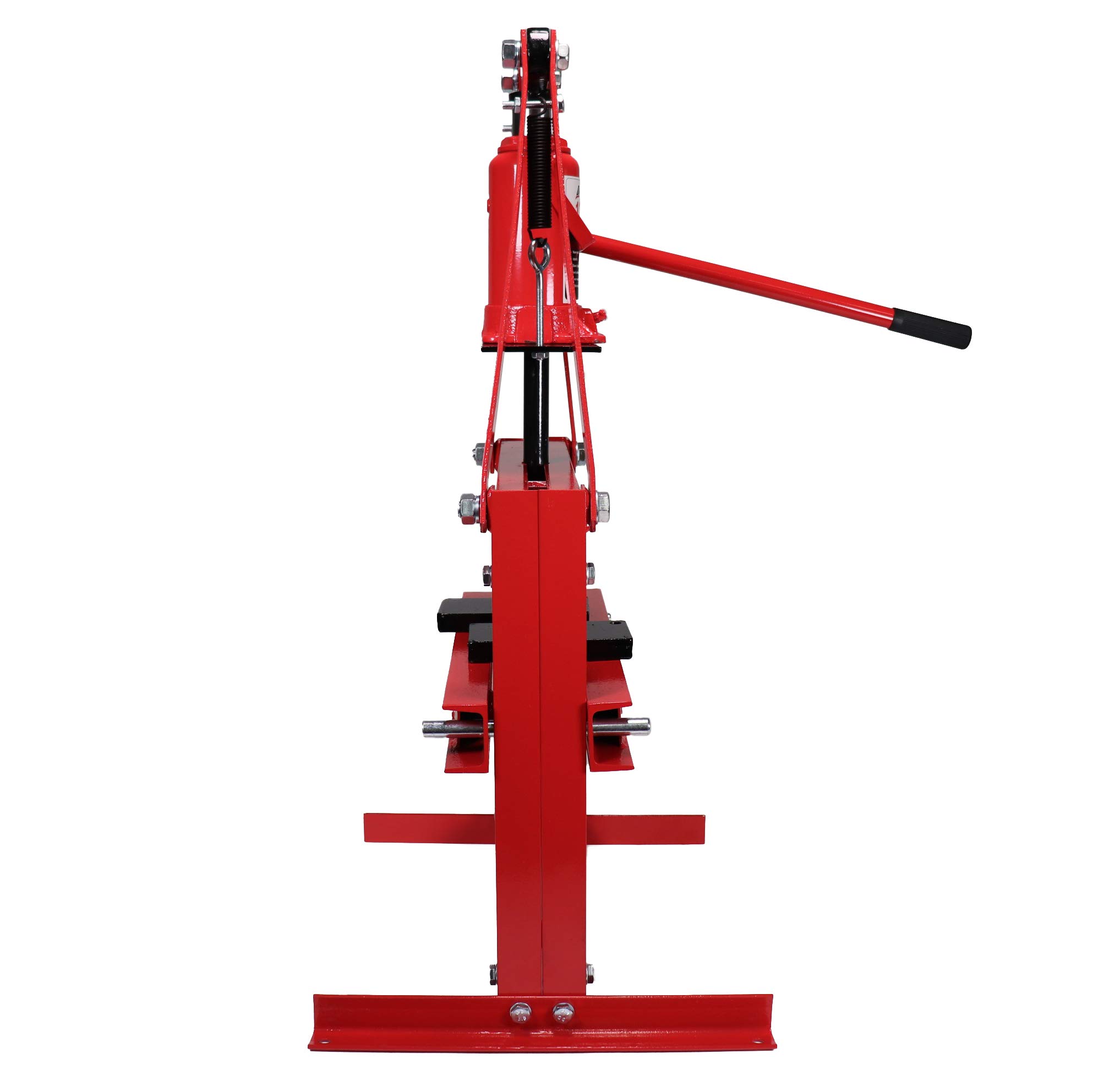 12-Ton Benchtop Hydraulic A-Frame Shop Press with Press Plates - Heavy Duty Metal Bending, Bearing Removal & Auto Repair Tool for Home Garage & Workshop Use