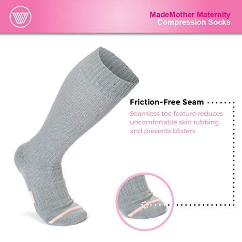 **Maternity Compression Socks for Women - Pregnancy Support Stockings with Multi-Fit Sizes - Perfect for Swelling Relief, Travel & Work Comfort**