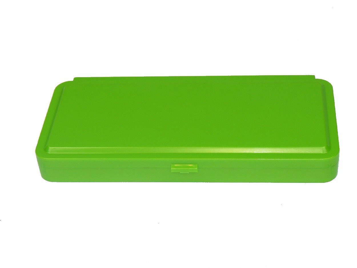 Romanoff Flat Hinged Jewelry Storage Box - Lime Green Lustre Finish | Elegant Organizer for Rings, Earrings & Necklaces | Perfect for Bedroom Vanity, Dresser & Travel