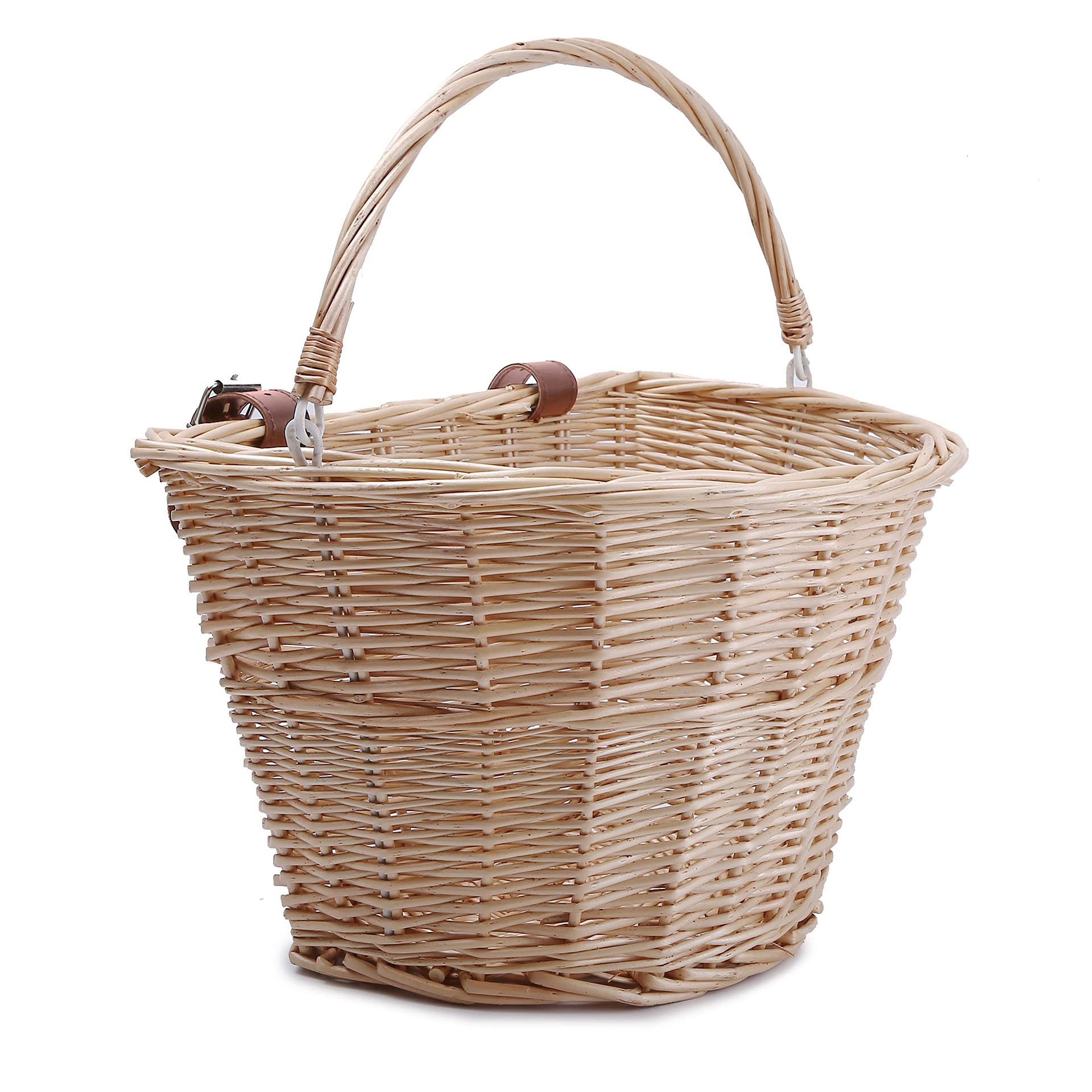 Stylish Woven Wicker Bike Basket for Women & Men - Front or Rear Handlebar Basket for Beach Cruiser, Trek, Electric Scooter & Kids Bicycles - Perfect for Groceries, Pets & Daily Commute