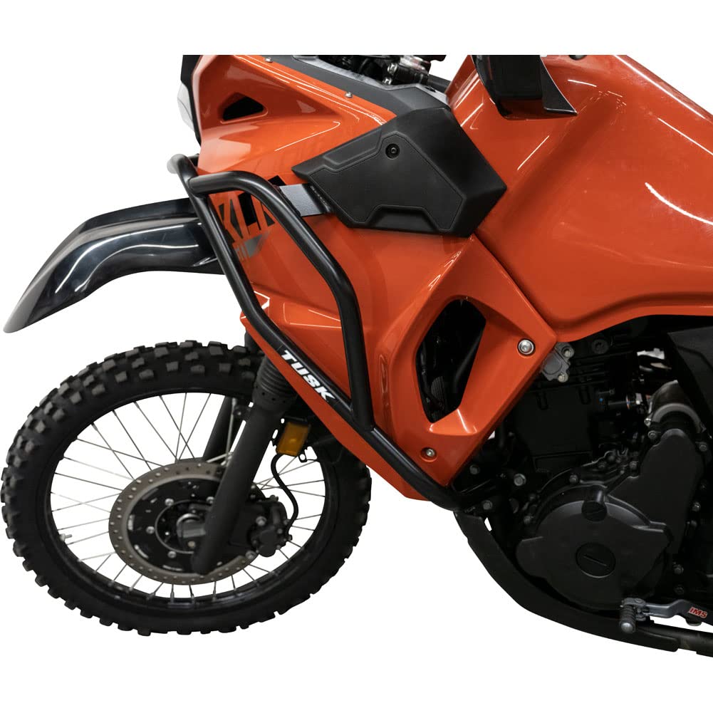Tusk Crash Bars - Black Engine Guards for Kawasaki KLR650 (2022-2025) | Motorcycle Protection for Off-Road & Adventure Riding