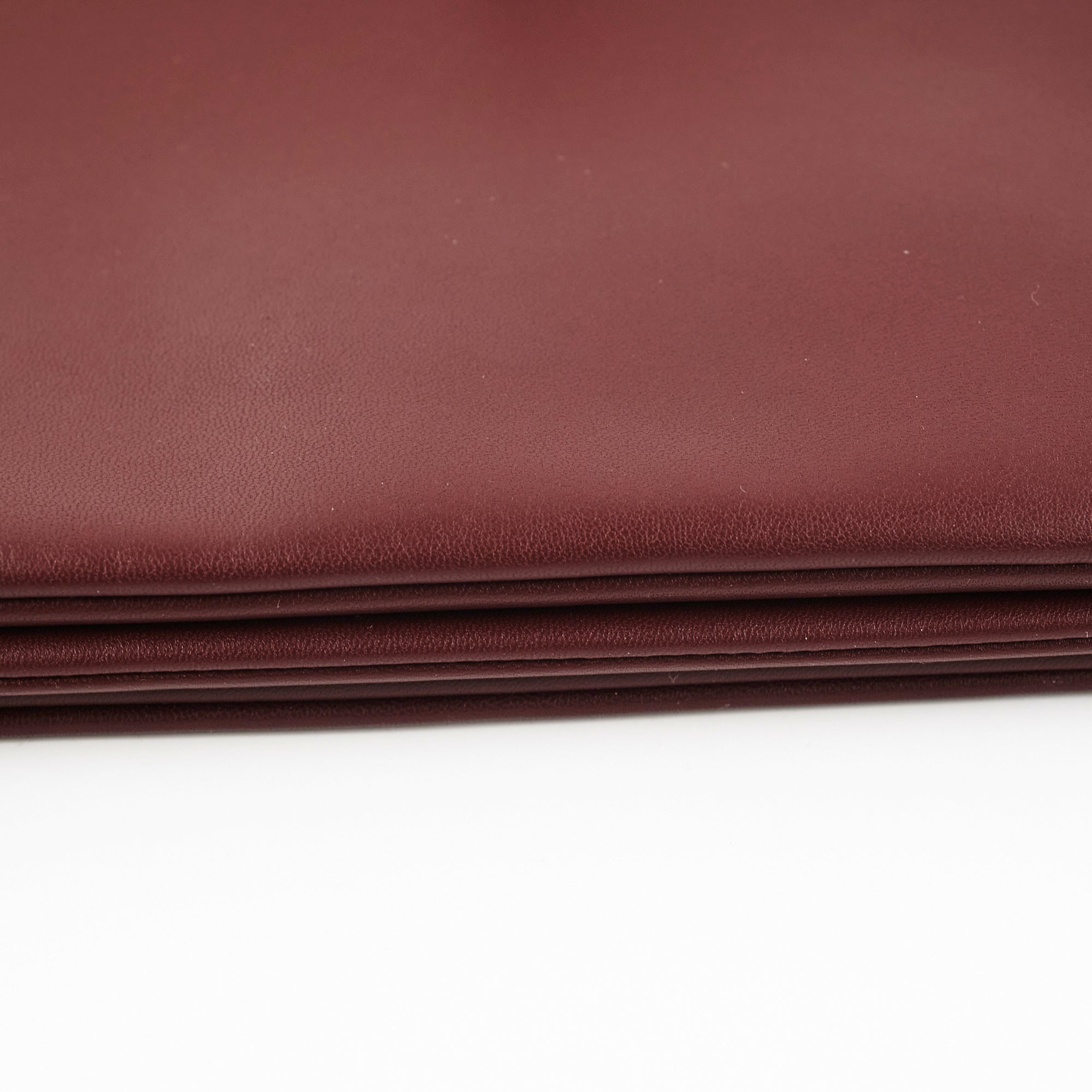 Celine Trio Burgundy Leather Crossbody Bag for Women - Stylish & Compact Everyday Purse for Work, Travel & Shopping