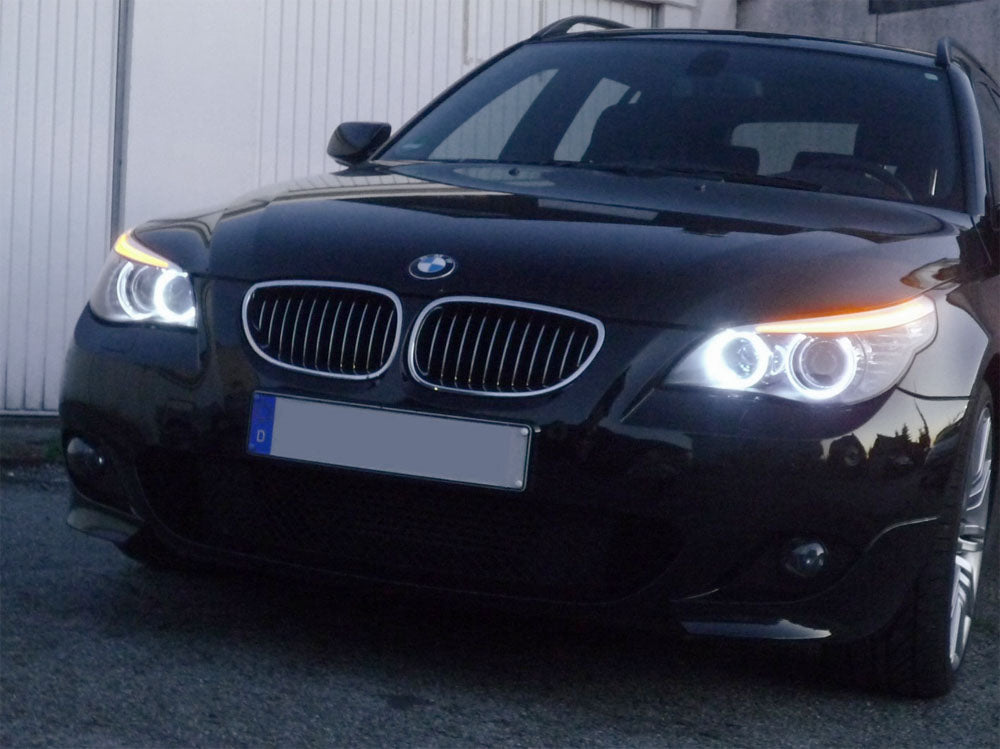 20W CREE LED BMW Angel Eyes Halo Ring Bulbs - Compatible with BMW E60 E61 LCI Halogen Trim - Upgrade Headlight Rings for Enhanced Night Driving & Custom Styling