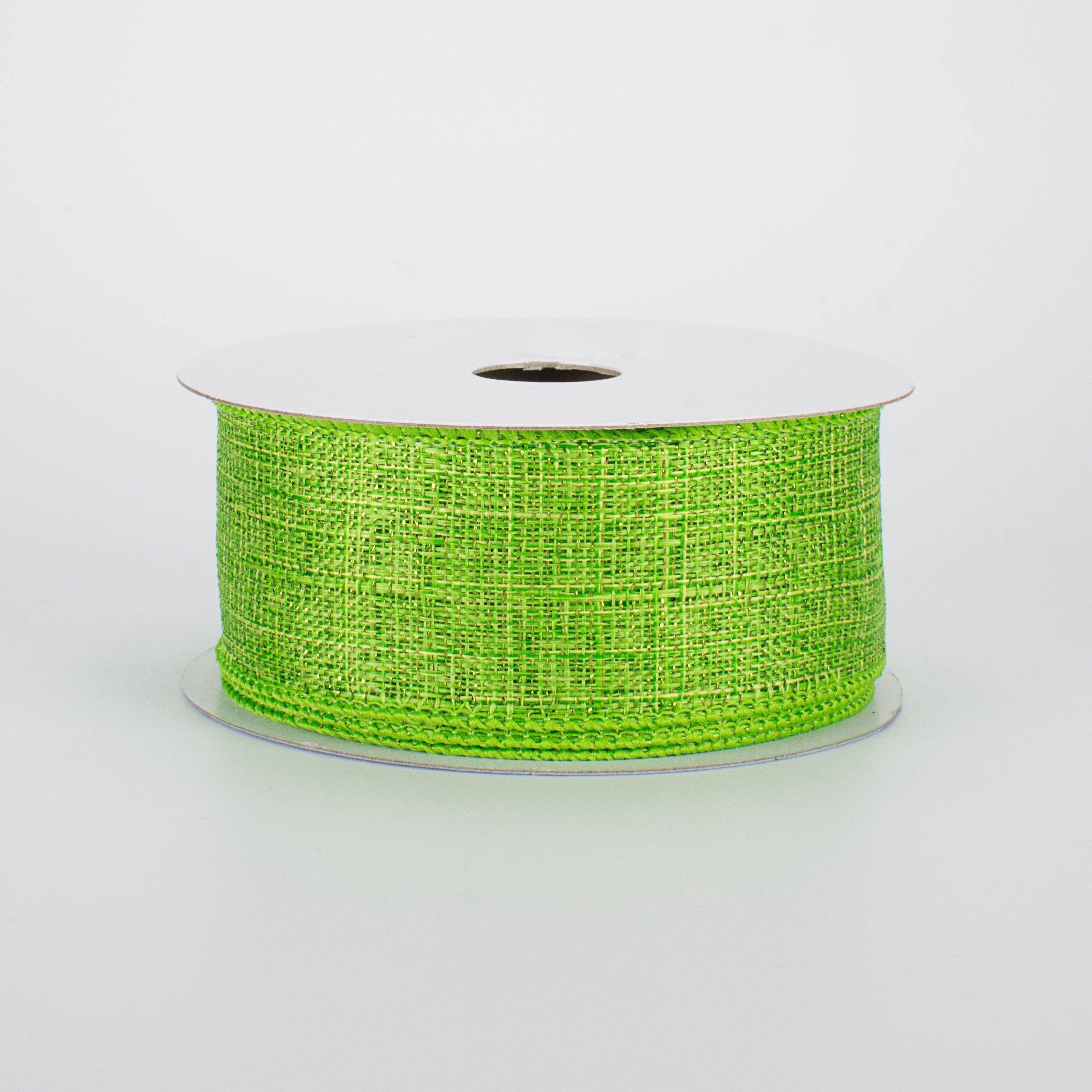 1.5 Inch Metallic Royal Canvas Ribbon - Fresh Green (10 Yards) for Gift Wrapping, DIY Crafts, Wedding Decorations and Party Favors