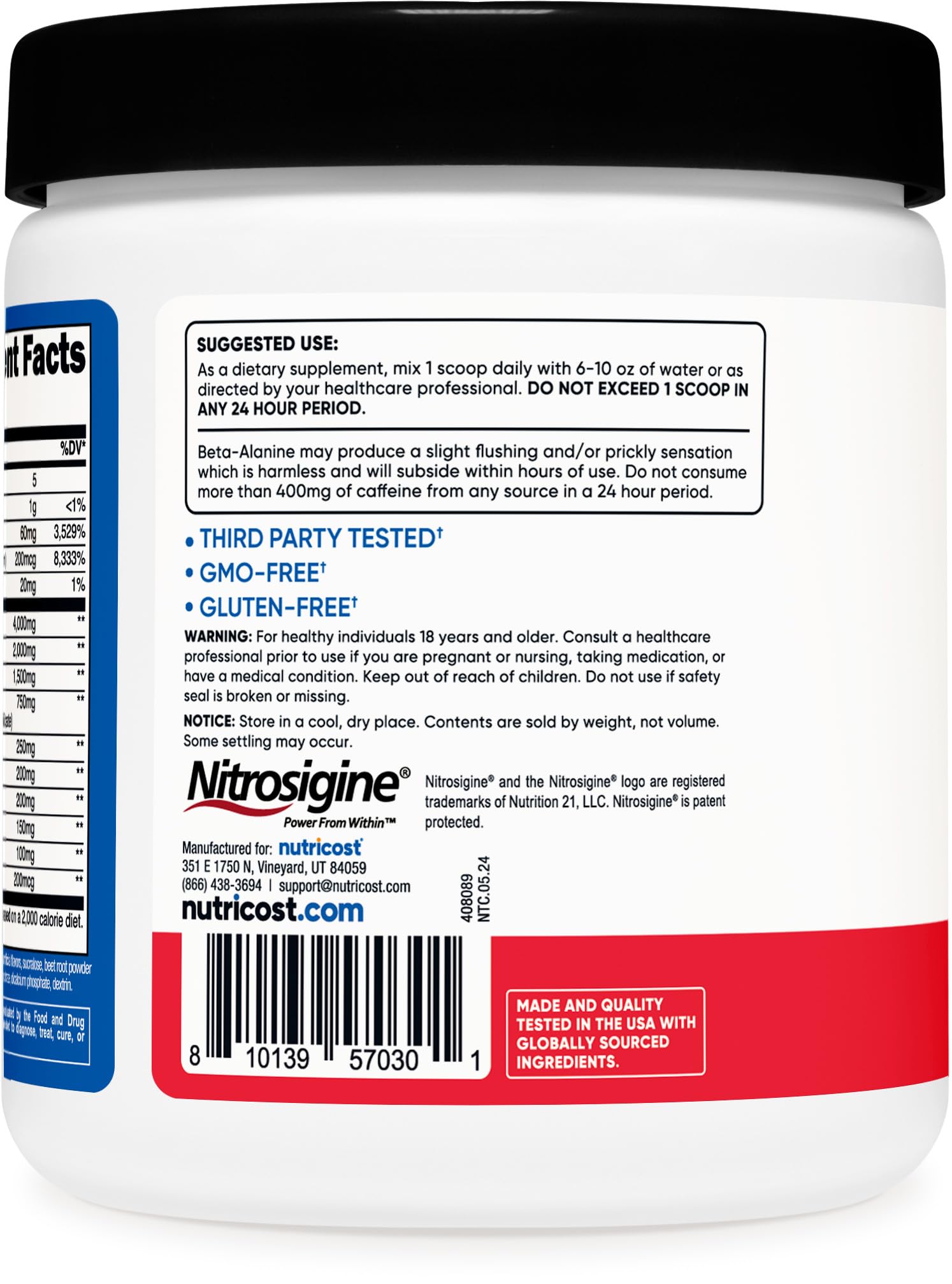 Nutricost Pre-Workout Powder with Beta-Alanine, Taurine & Amino Acids - Fruit Punch Flavor, 30 Servings for Energy & Endurance - Perfect for Gym, CrossFit & Athletic Performance