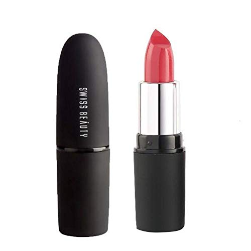Swiss Beauty Long Lasting Pure Matte Lipstick - Pixie Pink | Vegan & Cruelty-Free Lip Makeup for All-Day Wear | Perfect for Parties, Weddings & Everyday Glam
