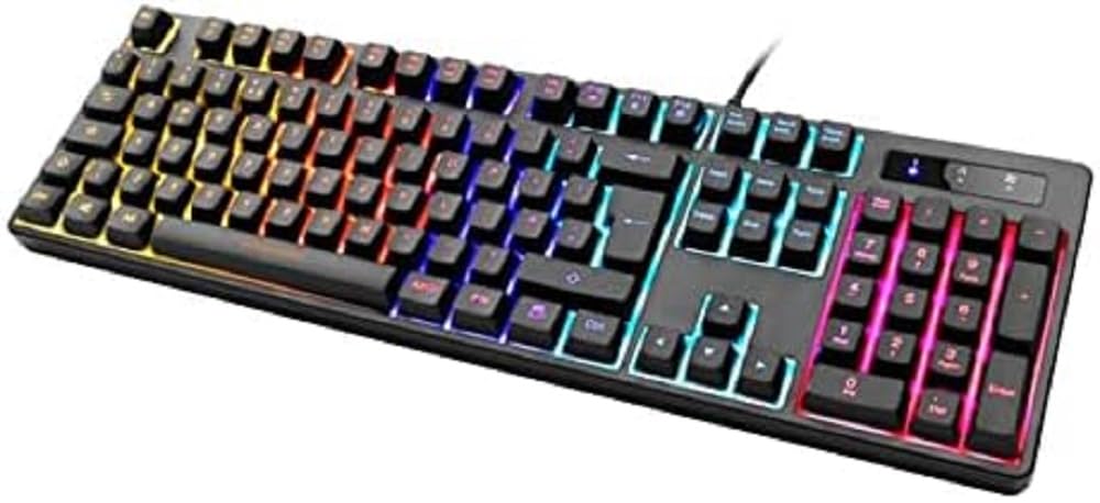 DELTACO DK310 Mechanical Gaming Keyboard - Red Switches, RGB Backlit, UK Layout, Black | Perfect for PC Gaming, Office Work & Typing Enthusiasts