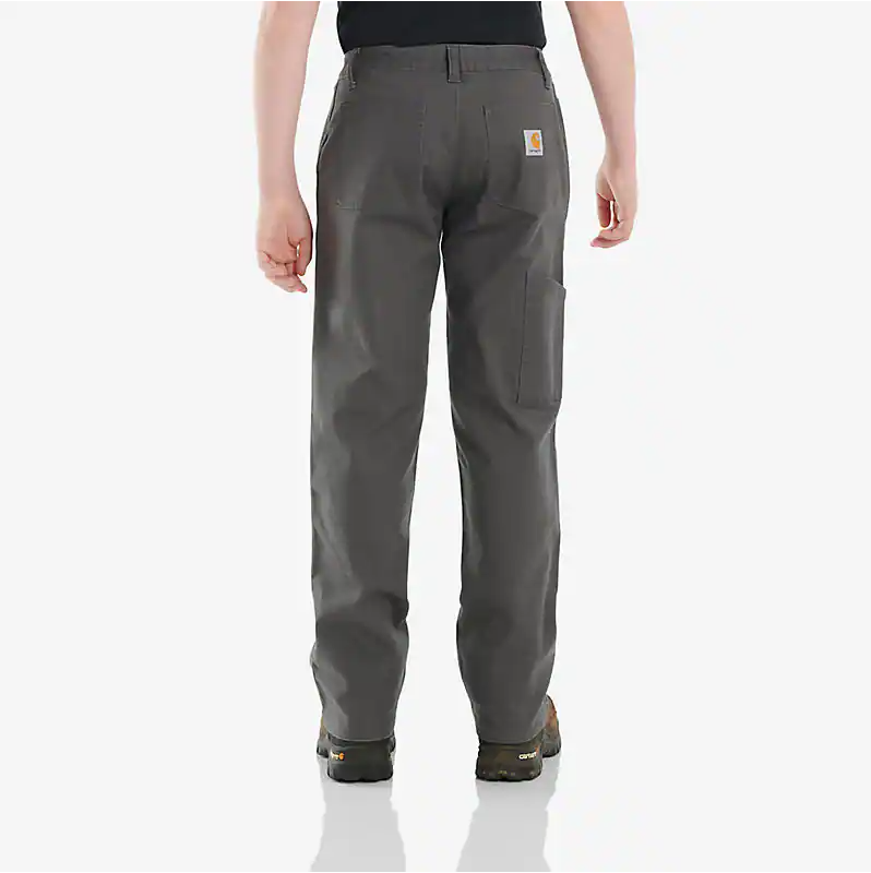 Carhartt Kids Rugged Flex® Loose Fit Utility Work Pants - Durable Asphalt Color for Outdoor Play & School Activities