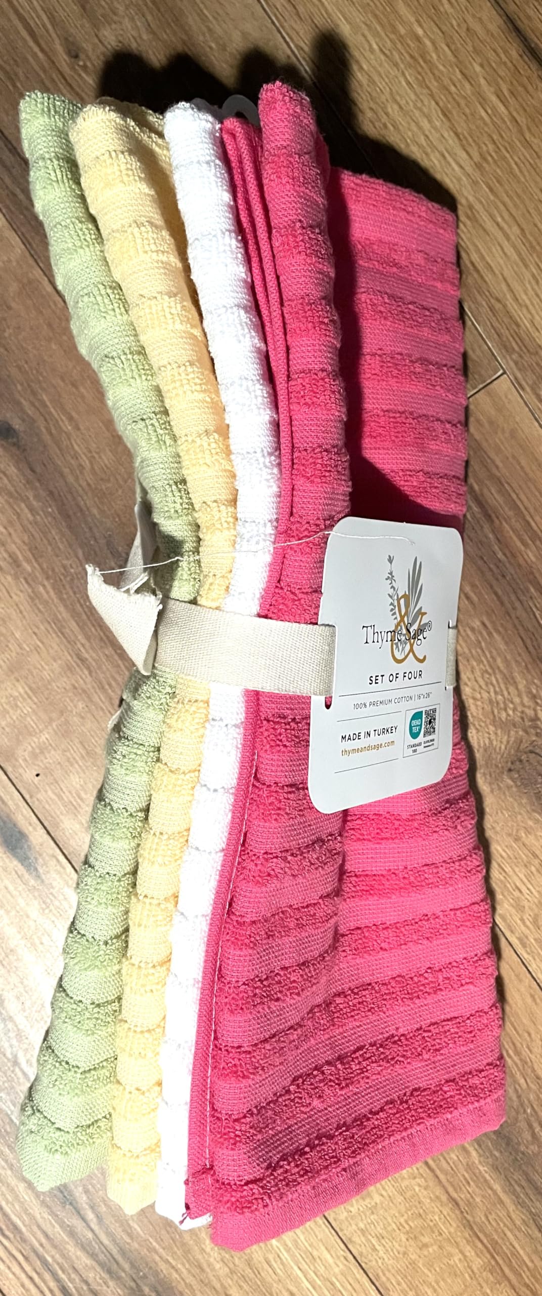Premium 4-Pack Turkish Cotton Kitchen Towels Set - Ultra Absorbent & Quick-Drying Dish Towels, Soft Tea Hand Towels 16