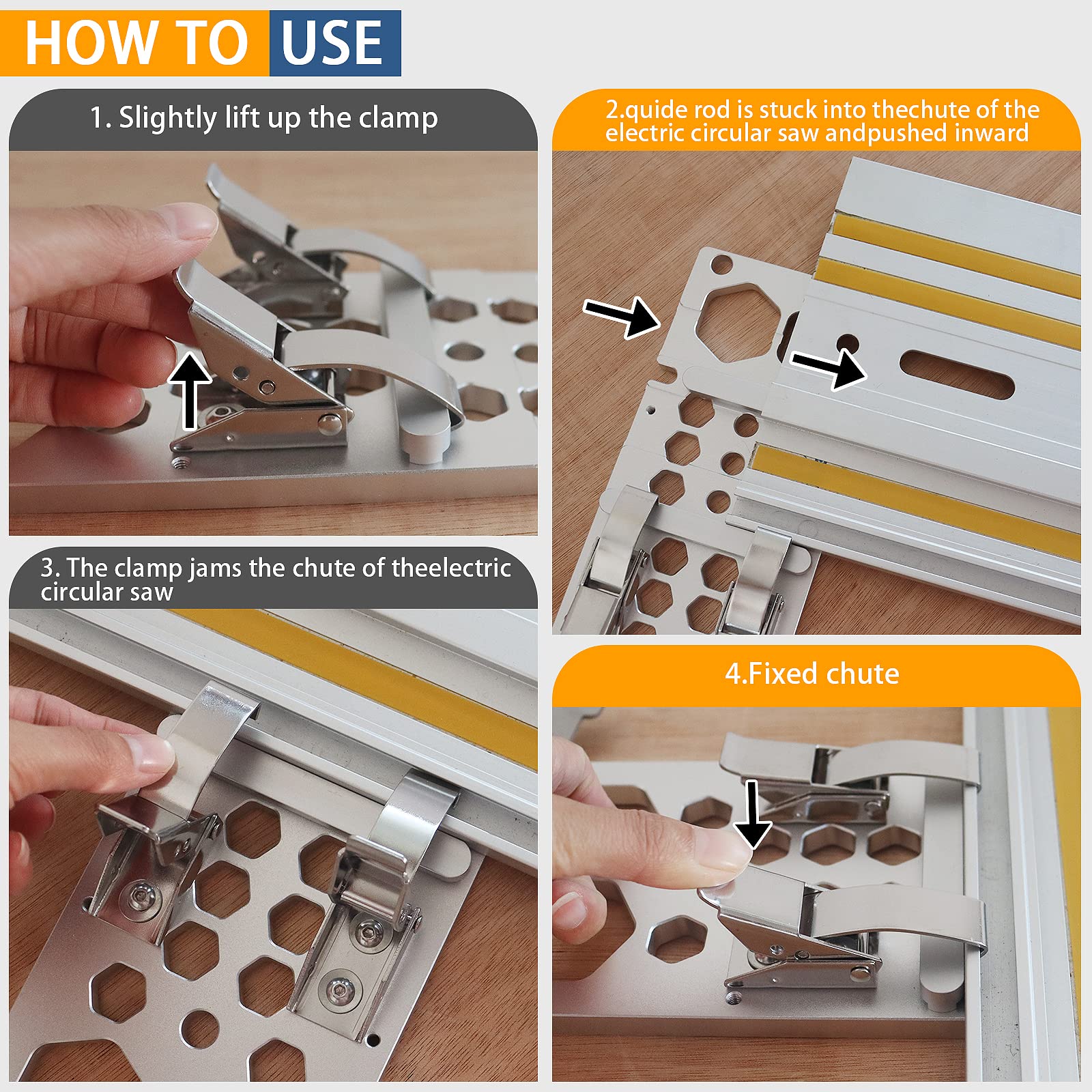 HFM 340mm Track Saw Square Guide Rail - 90 Degree Right Angle Circular Saw Accessory for Woodworking & DIY Projects | Perfect for Precise Cuts on Plywood, MDF & Hardwood