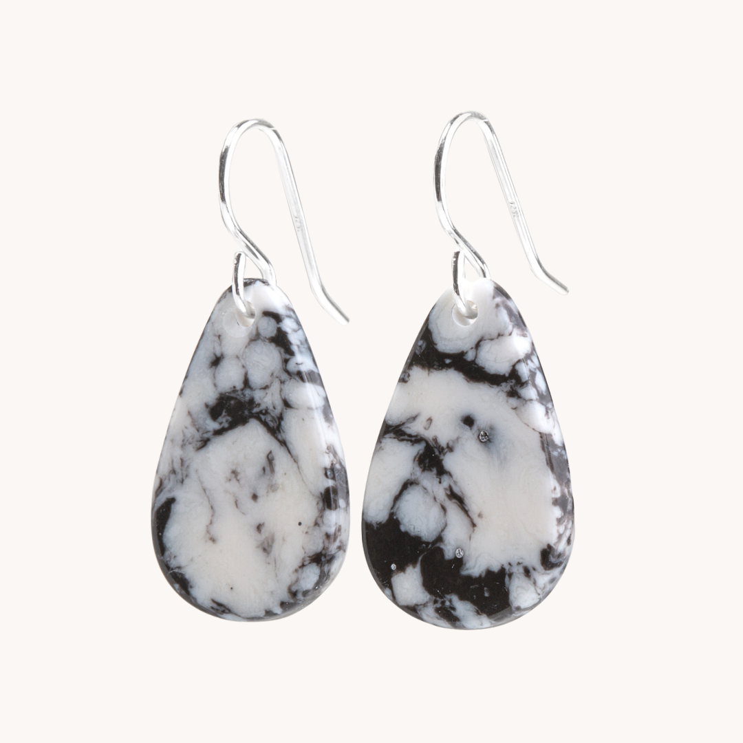 Radiante Upcycled White Buffalo Earrings - Handmade Sustainable Jewelry for Women | Boho Chic Accessories for Casual & Festival Outfits