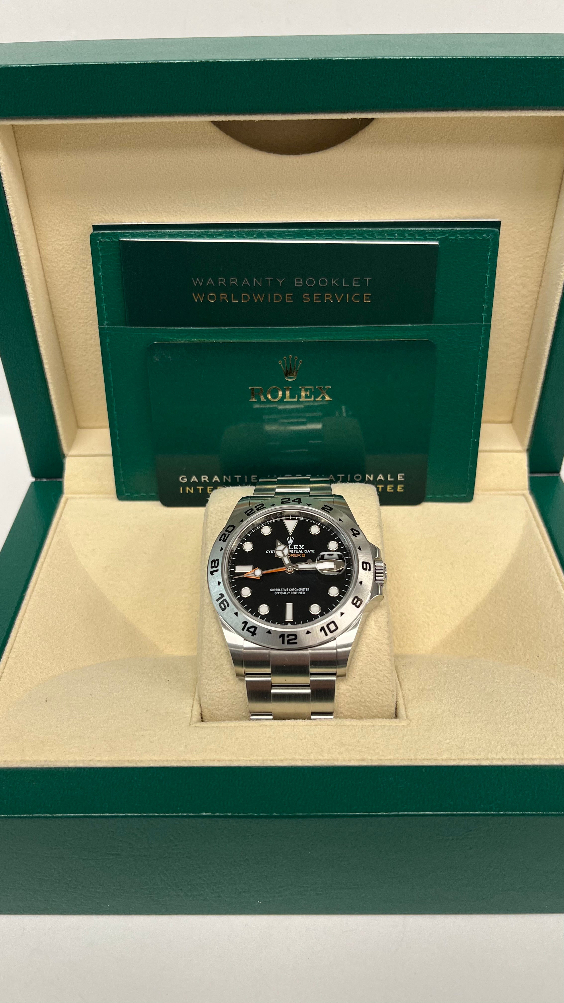 Rolex Oyster Perpetual Explorer II Men's Watch - 42mm Oystersteel Case, Black Dial, Oyster Bracelet (Ref. 226570) - Perfect for Outdoor Adventures & Professional Settings