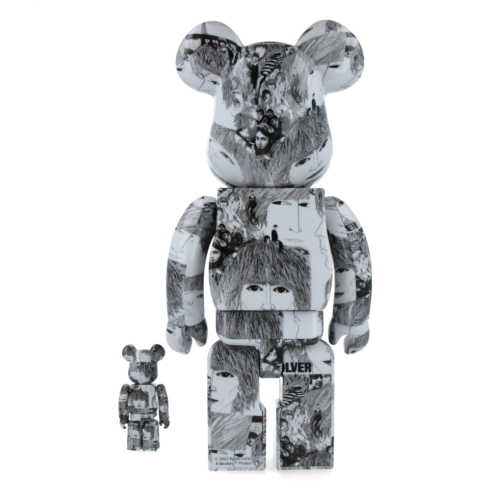 400% + 100% Bearbrick The Beatles Revolver Vinyl Toy Collectible Figure - Perfect for Music Lovers, Home Decor & Collector's Display