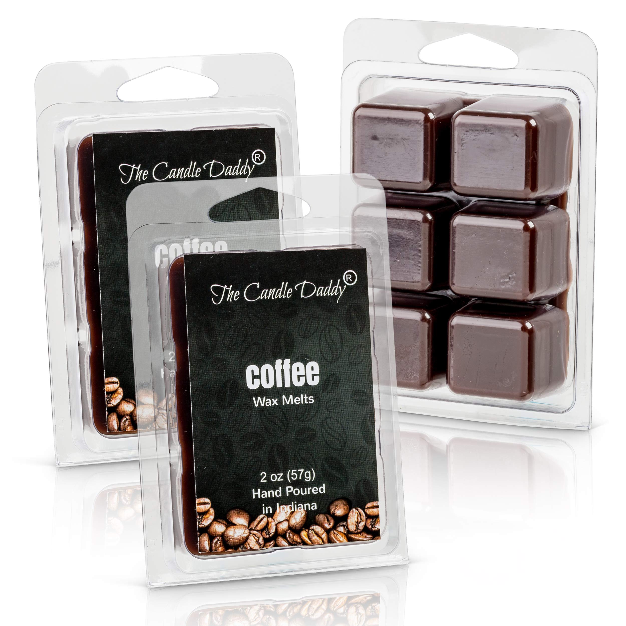 Premium Coffee Scented Candles & Wax Melts Set - 6 oz Candle & 3 x 2 oz Wax Melts - Aromatic Home Decor for Relaxation & Cozy Atmosphere - Perfect for Living Room, Bedroom & Office Spaces