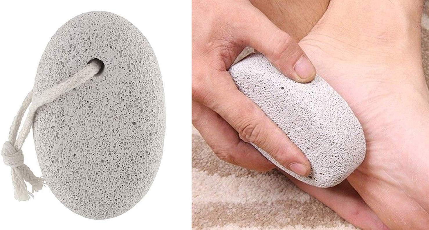Yashvin Pumice Stone for Feet - Natural Dead Skin Remover & Foot Scrubber for Men & Women - Pack of 2 - Perfect for Pedicures, Callus Removal & Soft Feet Care