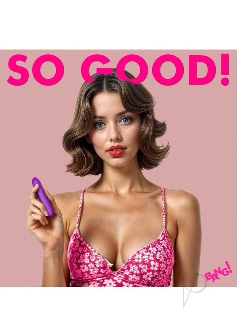 Bang Tapered Flexible Silicone Rechargeable Bullet Vibrator - Purple | Personal Massager for Women | Perfect for Solo Play & Couples Intimacy