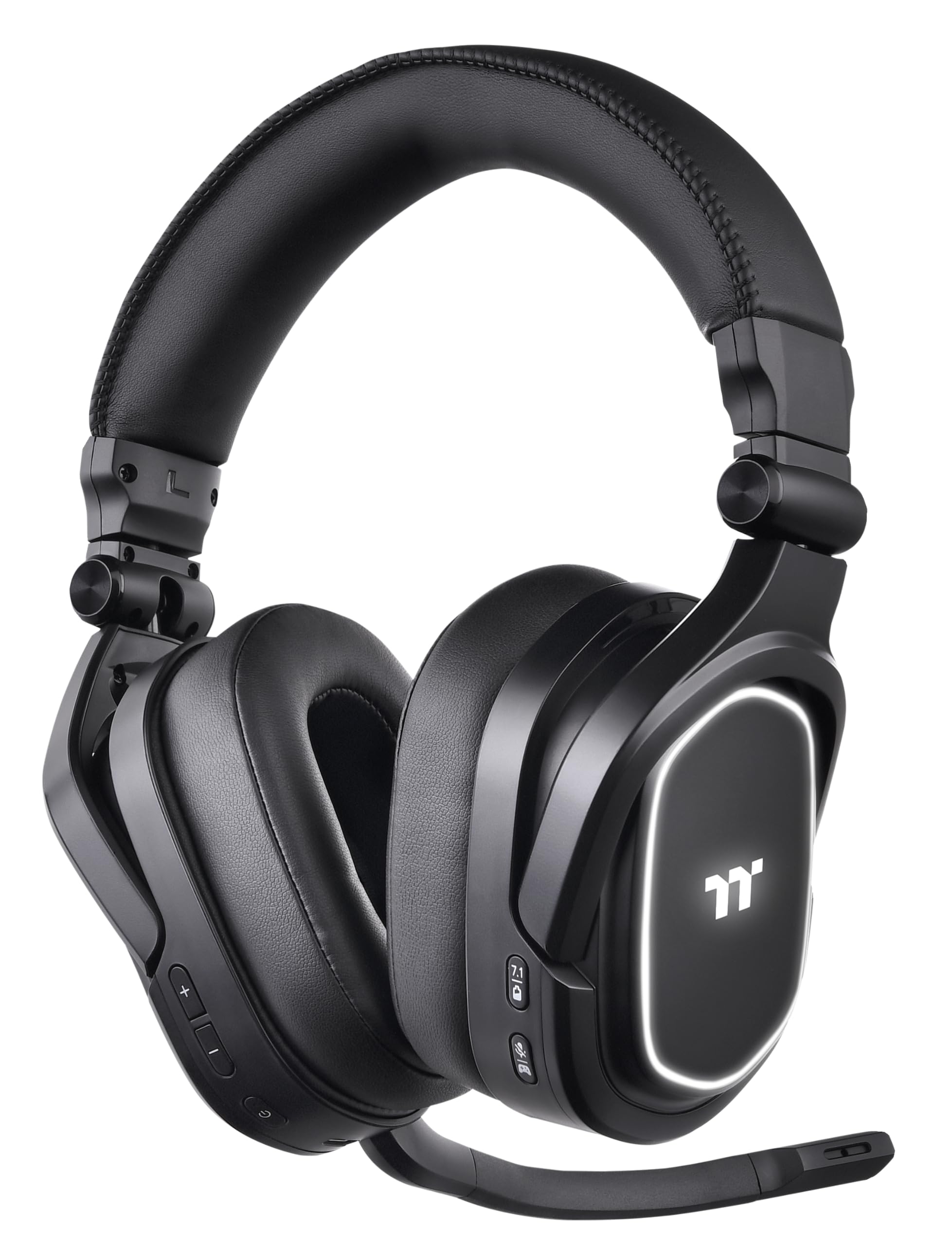 Thermaltake Argent H5 Wireless Gaming Headset - 40MM Hi-Res Audio, Noise Cancelling Mic - Compatible with PC, Xbox One, PS4, Mac (Black) | Perfect for FPS Games, Streaming & Online Meetings