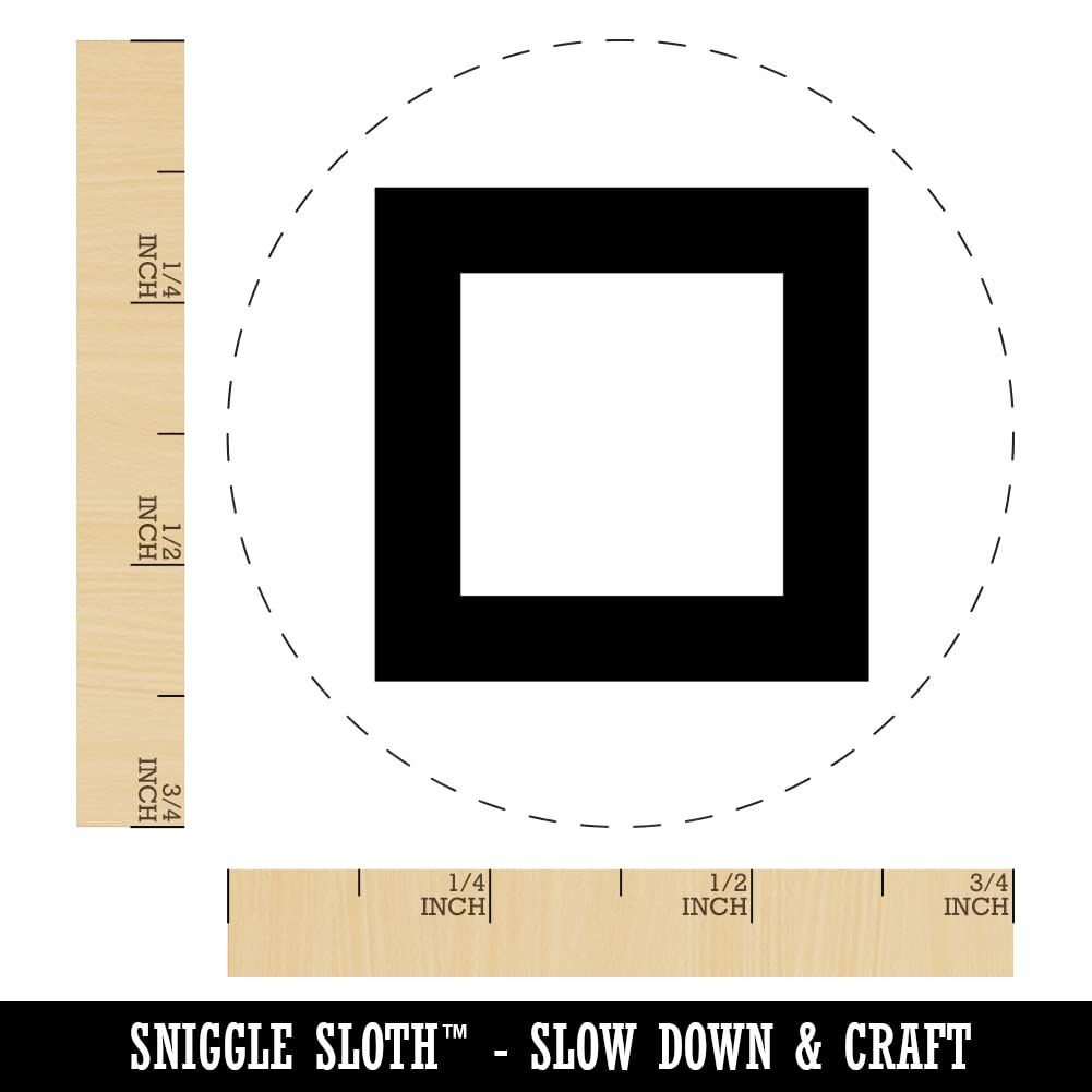 3/4 Inch Small Square Self-Inking Rubber Stamp with Red Ink - Perfect for Crafting, Planner Stamping, DIY Projects & Office Use