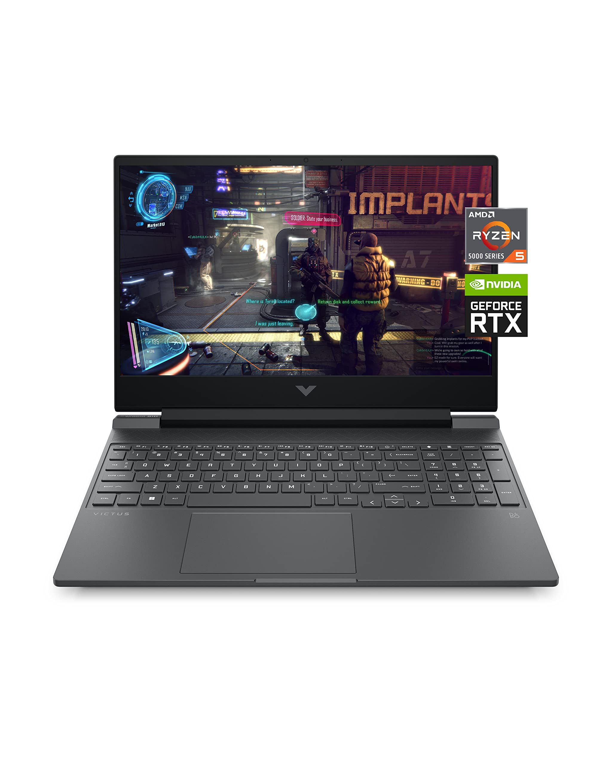 HP Victus 15 Gaming Laptop - NVIDIA RTX 3050 Ti, AMD Ryzen 5 5600H, 8GB RAM, 512GB SSD, 15.6