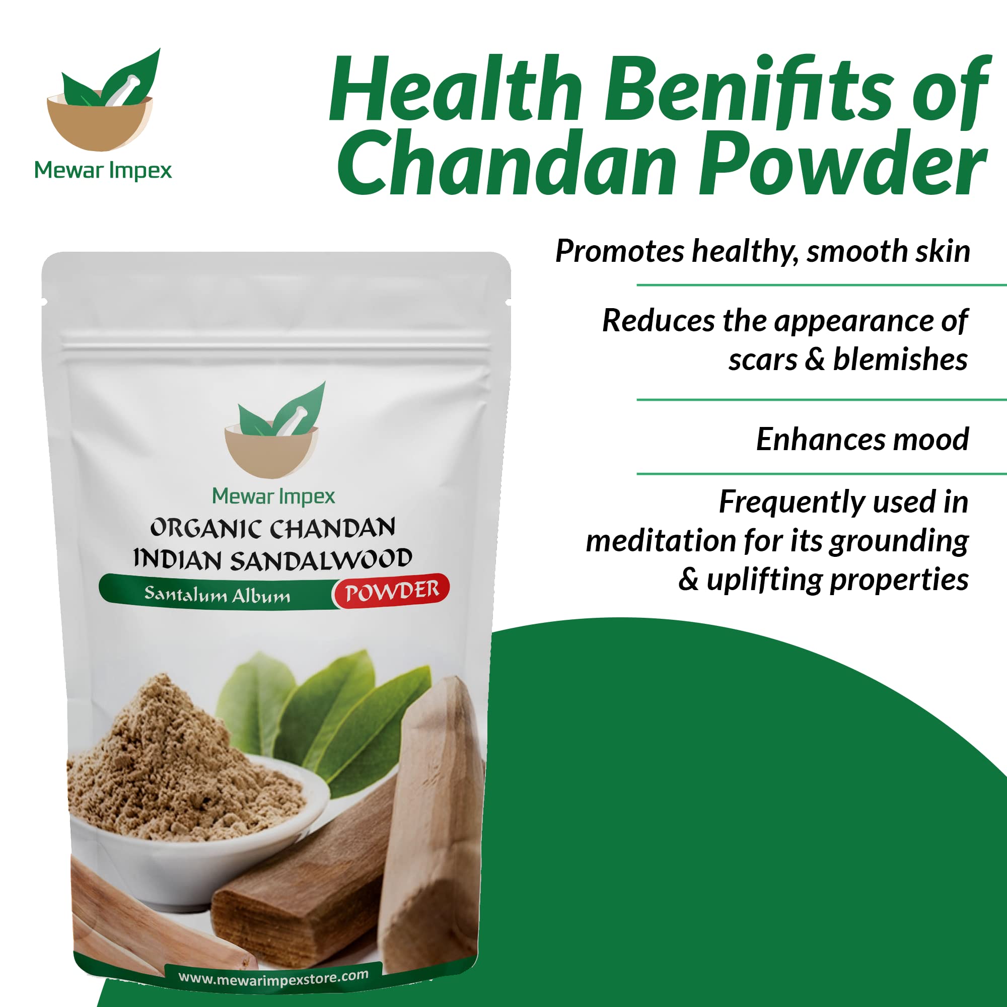 Premium Sandalwood Powder for Face & Skin Care - 200g | Natural Skin Whitening, Brightening Face Mask & Facial Treatment | Santalum Album | Ideal for DIY Beauty, Spa & Ayurvedic Skincare Routines
