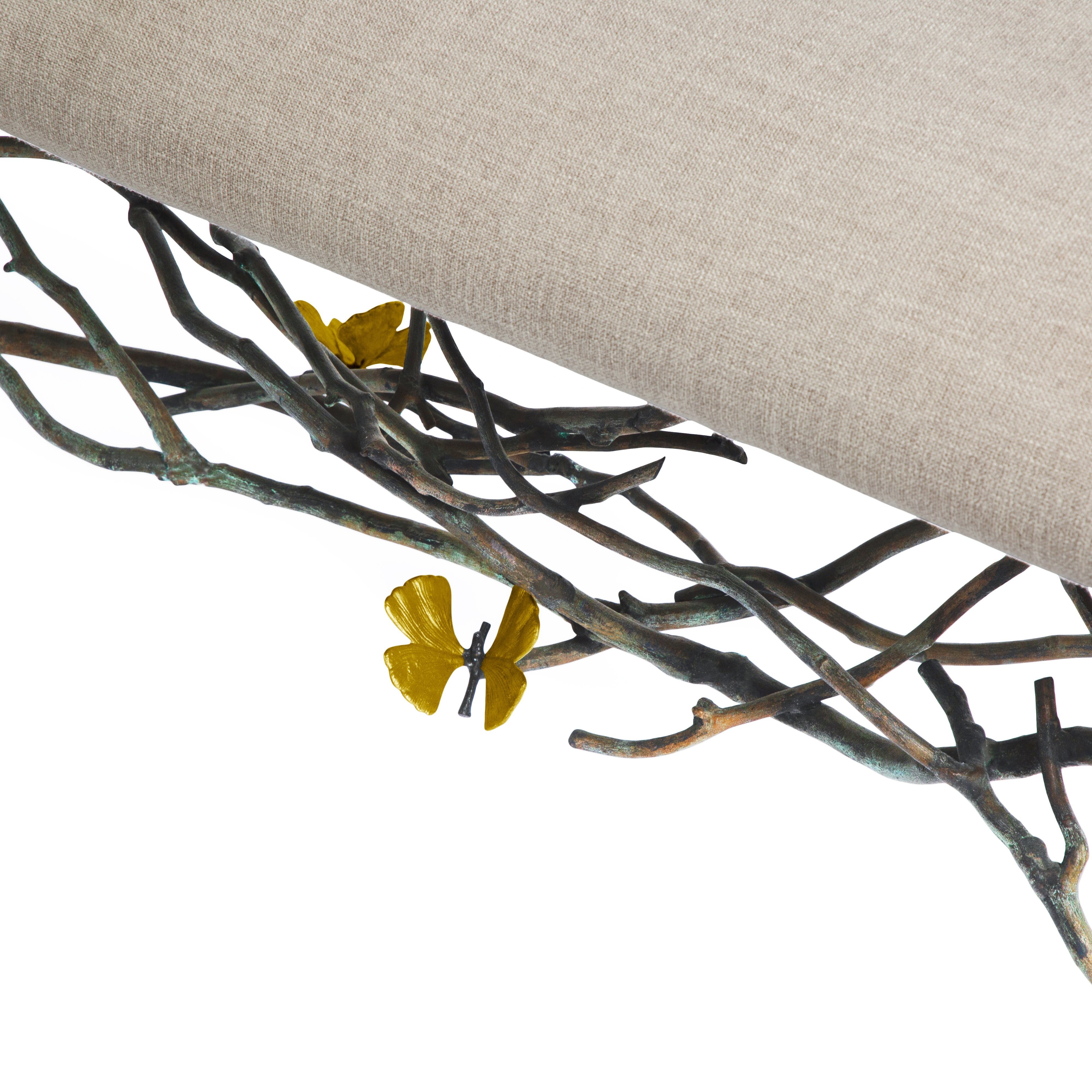 Butterfly Ginkgo Bench - Elegant Outdoor Garden Bench for Patio, Yard, and Park - Perfect for Relaxing and Decorating Your Outdoor Space