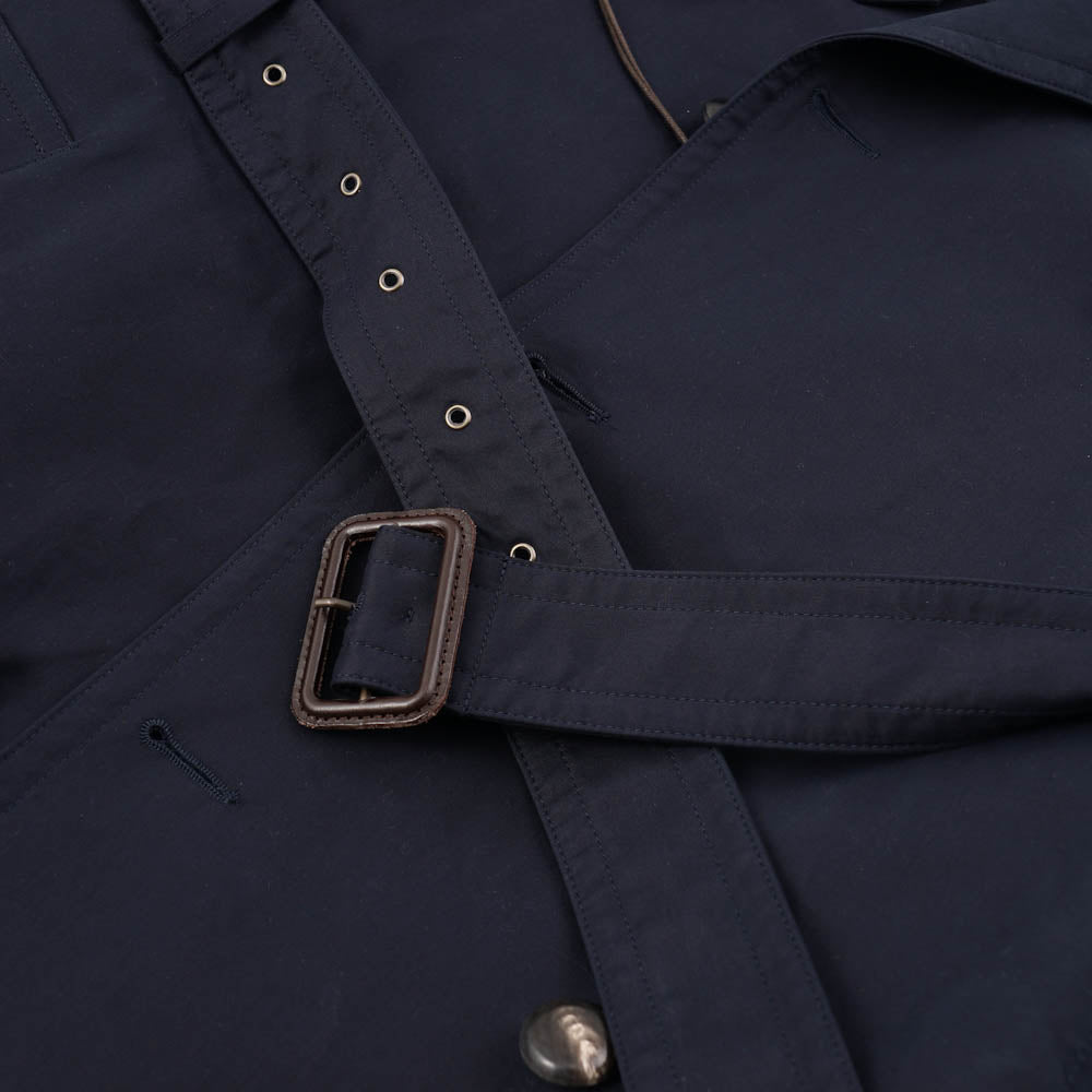 Boglioli Navy Blue Cotton Coat with Wool Liner for Men | Premium Winter Jacket for Business & Casual Wear | Office, Travel & Formal Occasions