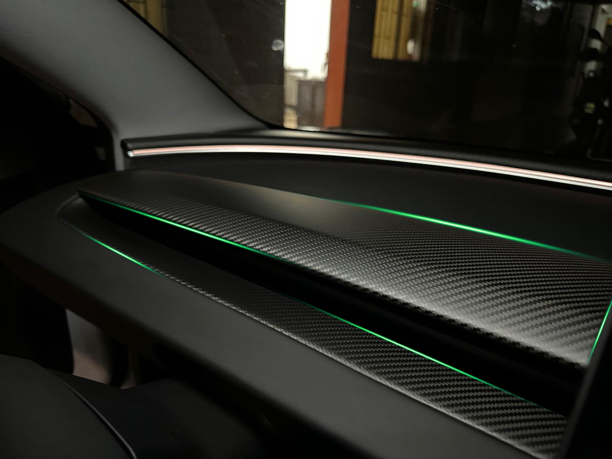 Premium Real Carbon Fiber Dashboard Overlays for Tesla Model 3 Highland (2024+) - Easy Stick-On Installation - Interior Car Accessories for Luxury & Sporty Look - Perfect for Daily Driving & Car Shows