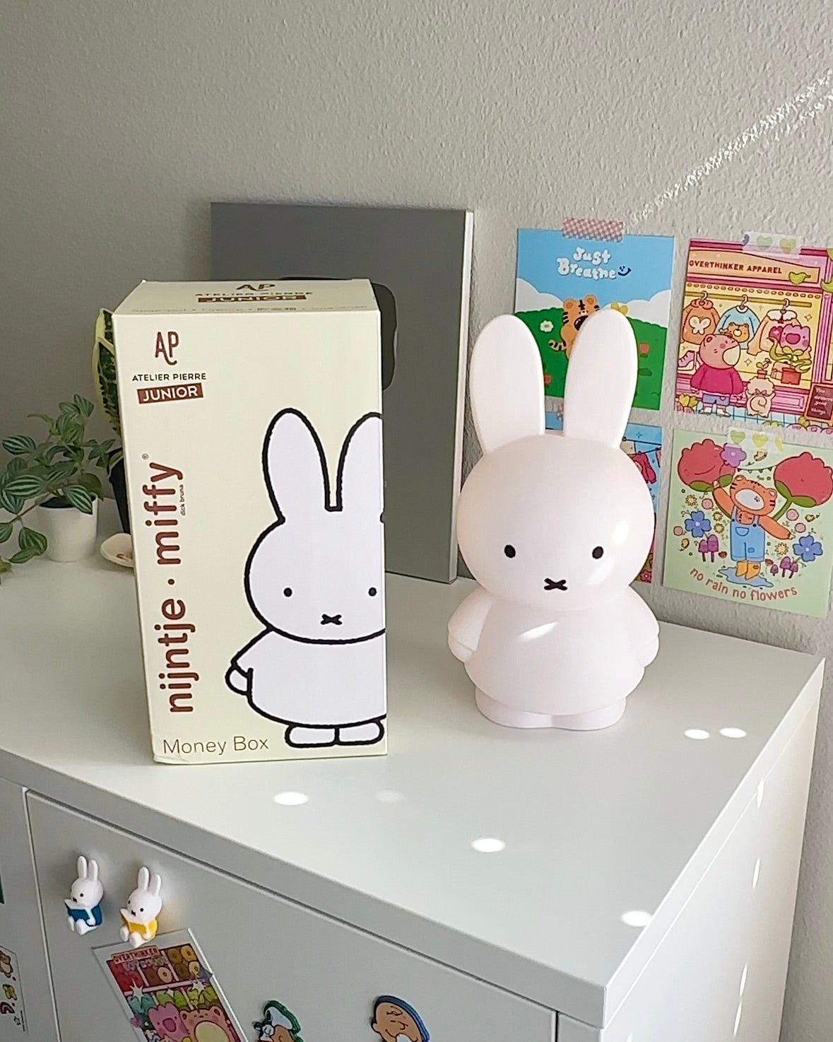 Large Miffy Coin Bank - White Minimalist Bunny Money Box | Official Just Dutch x Miffy Collection | Aesthetic Room Decor, Savings Jar & Gift Idea for Kids, Teens & Adults | Perfect for Bedroom, Nursery & Office Decor