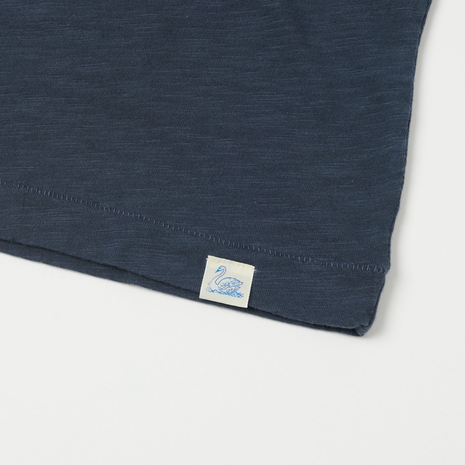 Premium Merz b. Schwanen SCT04 Pima Slub Cotton T-Shirt for Men - Soft Denim Blue Crewneck Tee - Casual Wear & Layering Essential