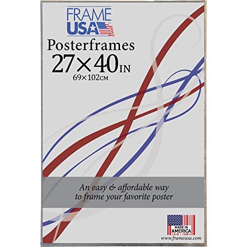 Frame USA 27x40 Hardboard Poster Frames in Silver - Durable Wall Art Display for Home, Office & Classroom Decor | Multiple Color Options