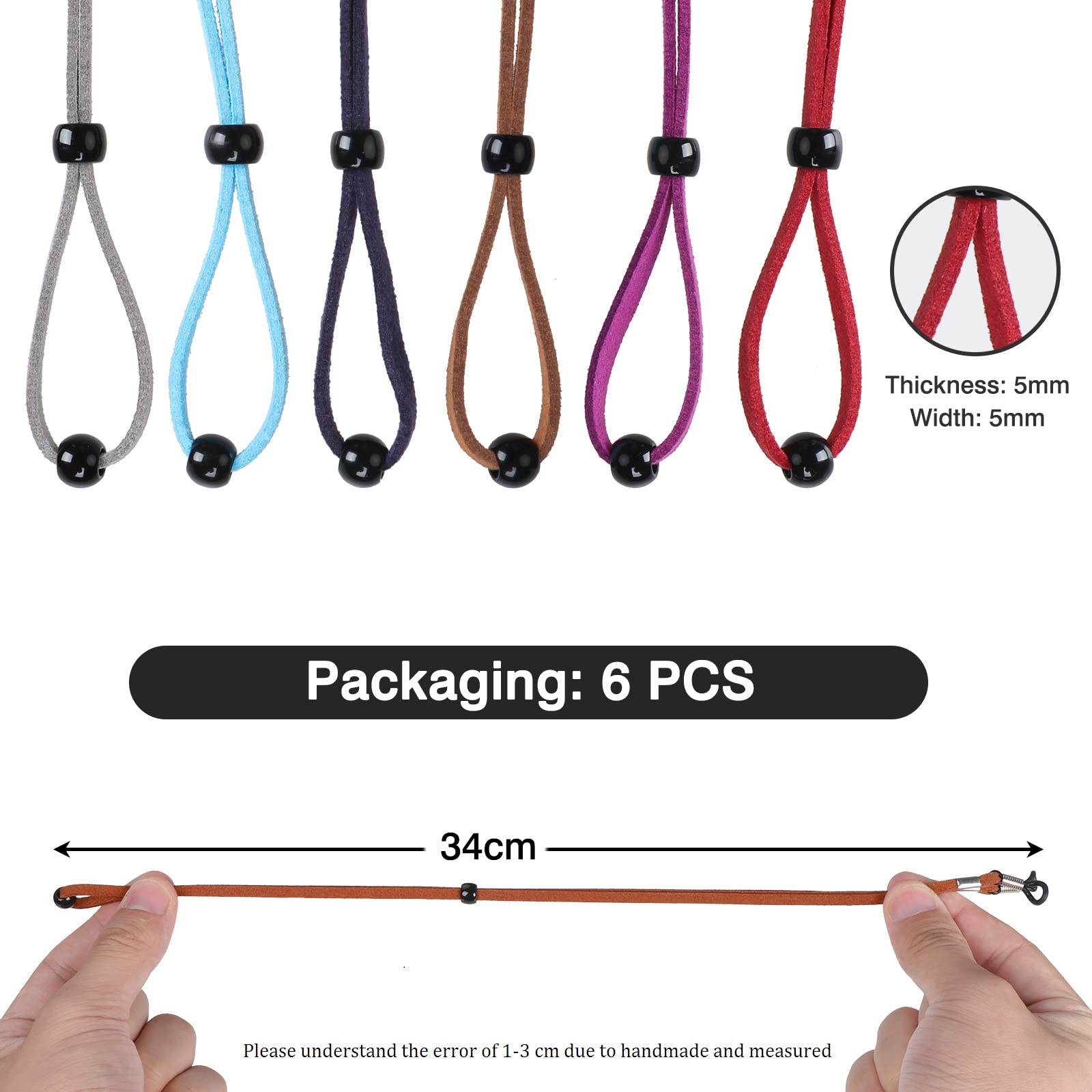 Adjustable OCR Glasses Straps - Sports Sunglasses Holder with Soft Elastic Lanyard for Running, Cycling & Outdoor Activities