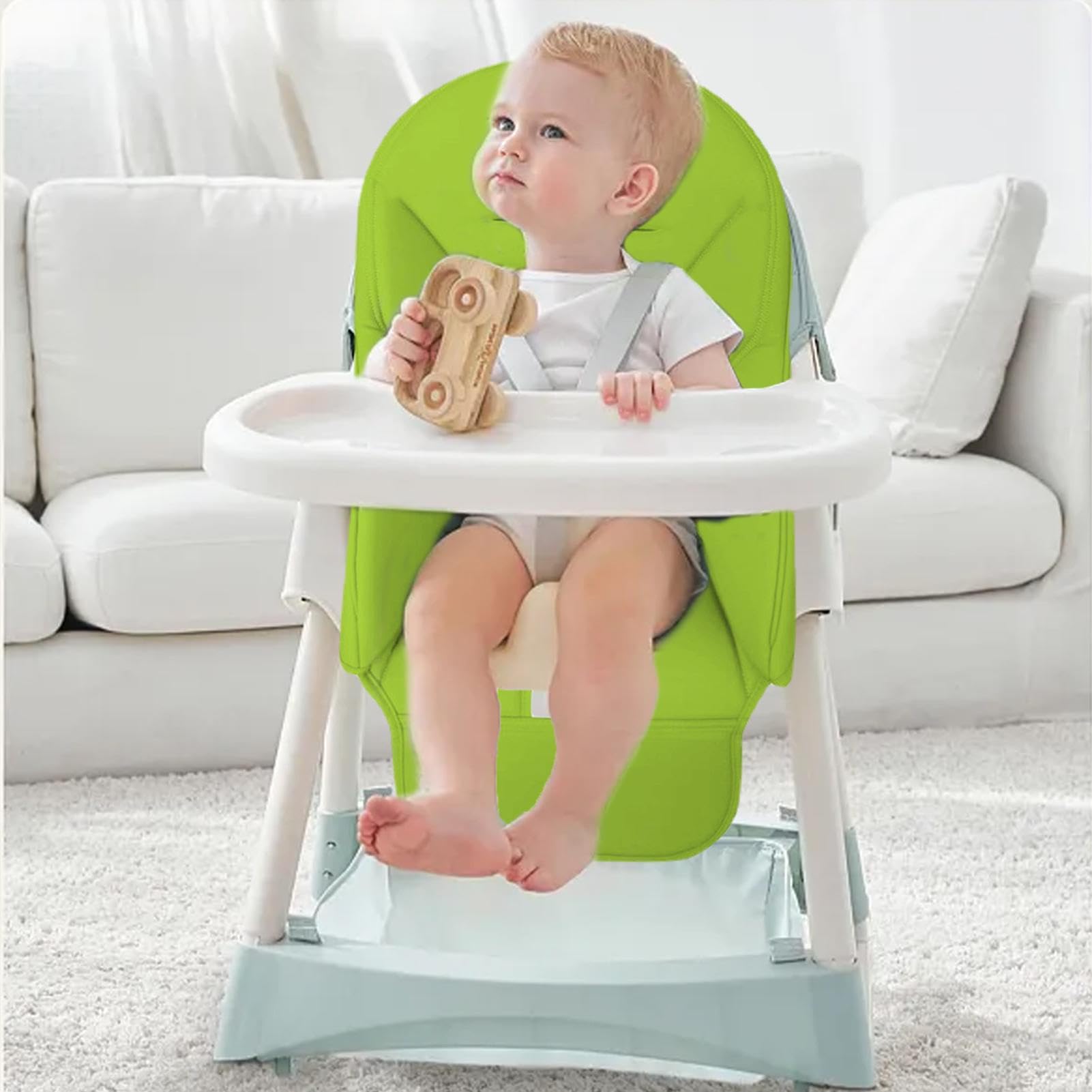 Baby PU Leather Dining Chair - Soft Padded High Chair Cushion Replacement with Comfortable Padding | Multifunctional Infant Seat for Home, Restaurant & Nursery Use