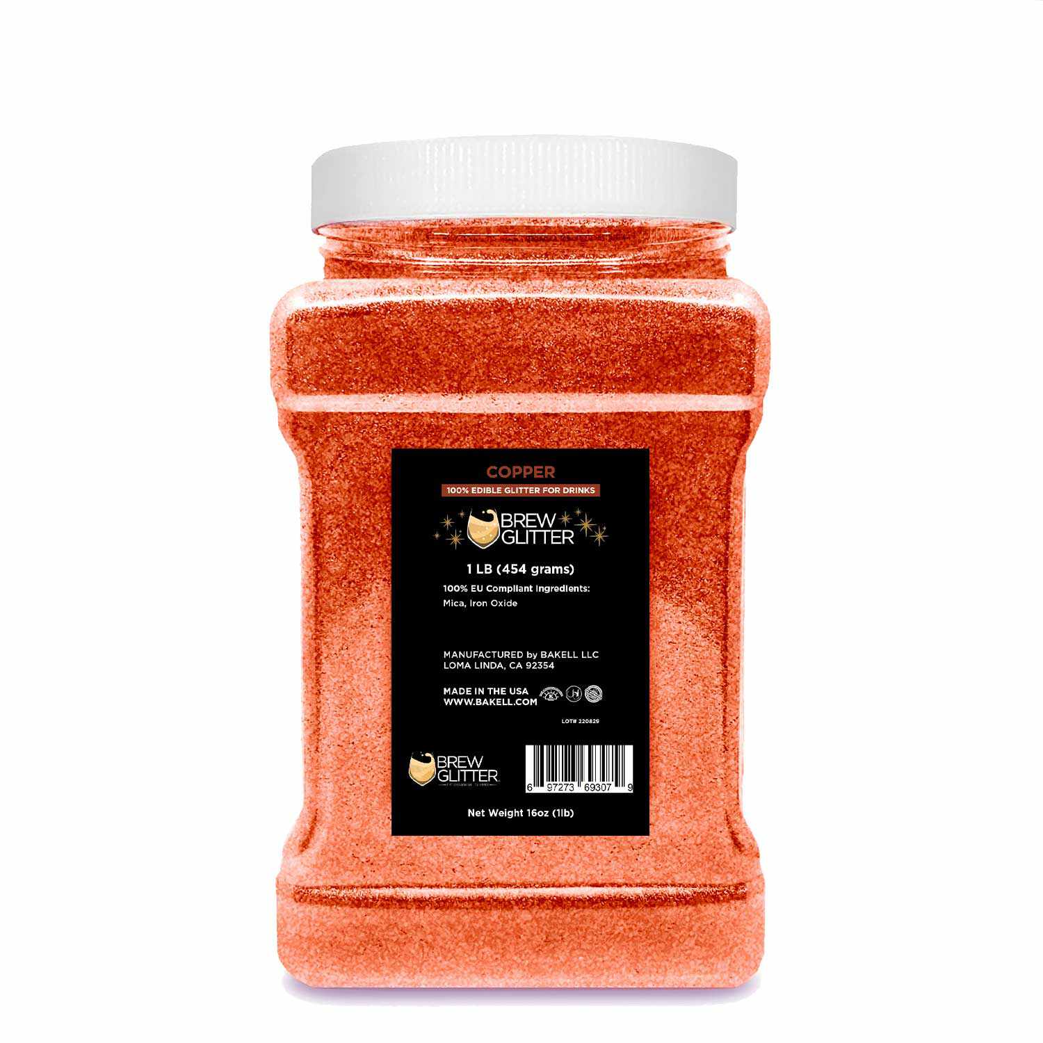 Premium Copper Brew Glitter® - EU Compliant Bulk Cosmetic Glitter for Soap Making, Bath Bombs & DIY Crafts - Safe for Skin & Eco-Friendly