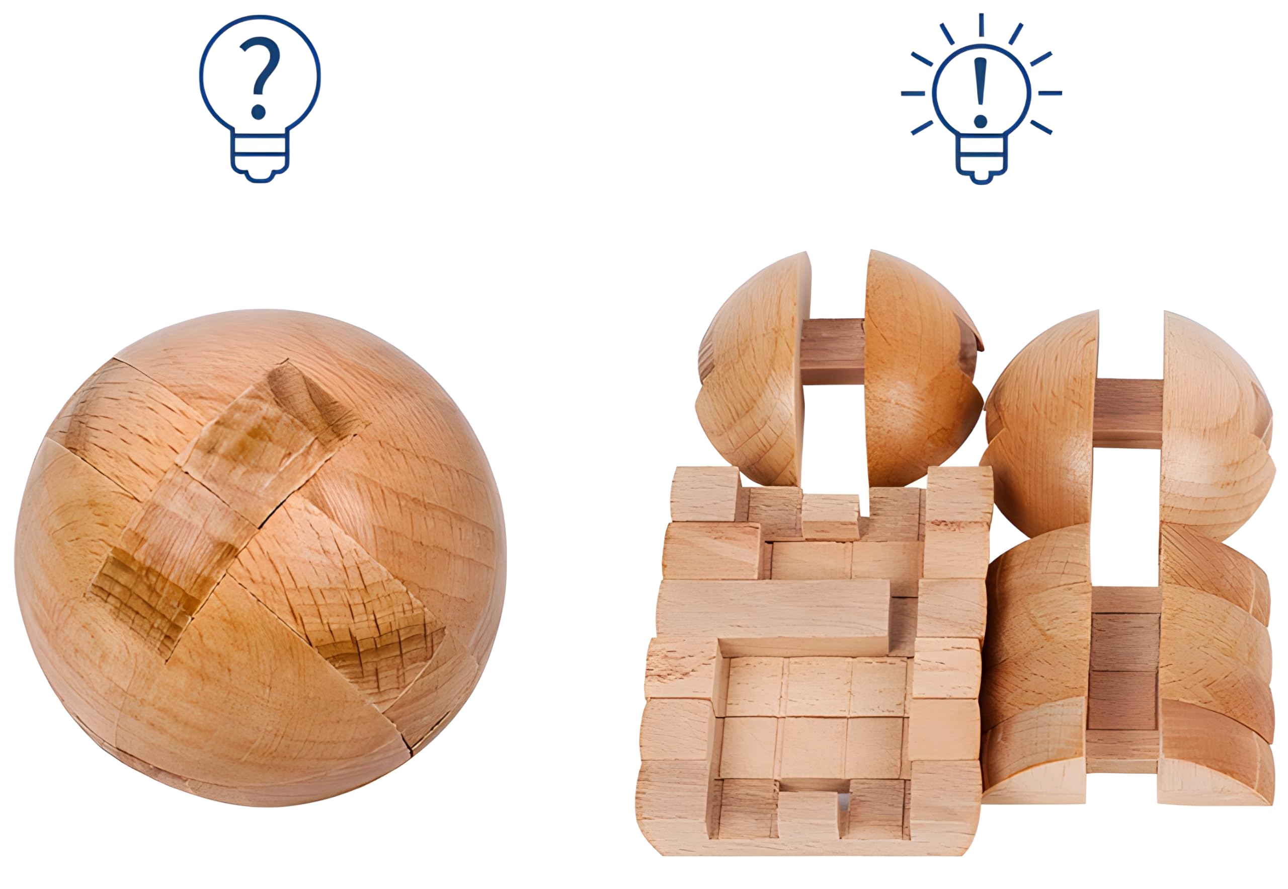 MAGIKON Brain Teaser Cube Puzzle Toy - 3D Sphere Puzzle Game for Adults & Kids - Stress Relief & Mental Stimulation - Perfect for Office, Travel, and Family Game Night