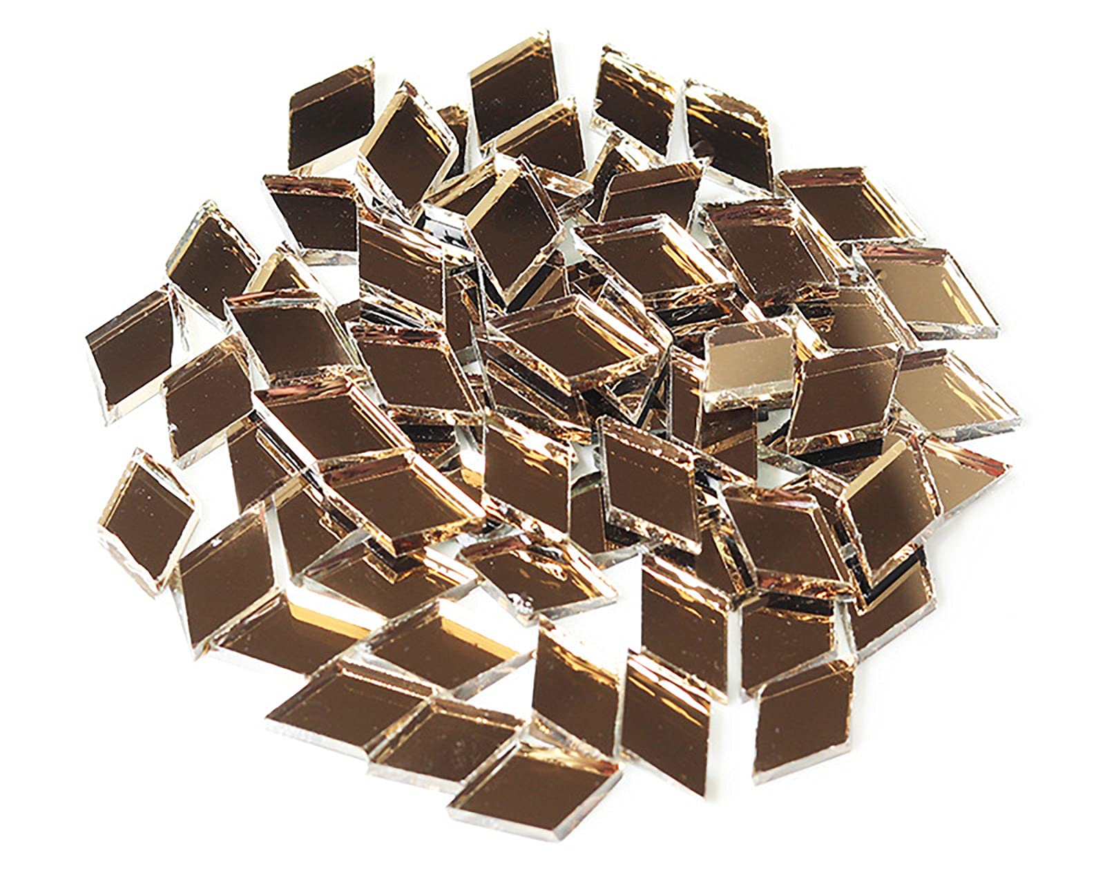 180-Piece Bronze Diamond Mirror Mosaic Tiles (1x1 cm) for DIY Home Decor, Crafts, Plates, Frames & Flowerpots – 200g Pack – Perfect for Bathroom Backsplash, Wall Art & Tabletop Decor