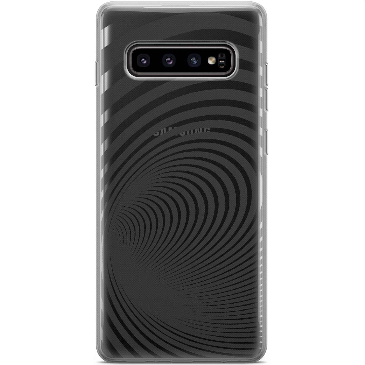 Samsung Galaxy S24 S23 Ultra S22 5G Plus S21 FE S20 S10 Phone Case - Lightweight Silicone Protective Cover with Trippy Spiral Abstract Optical Illusion Design | Perfect for Everyday Use, Travel & Style Protection
