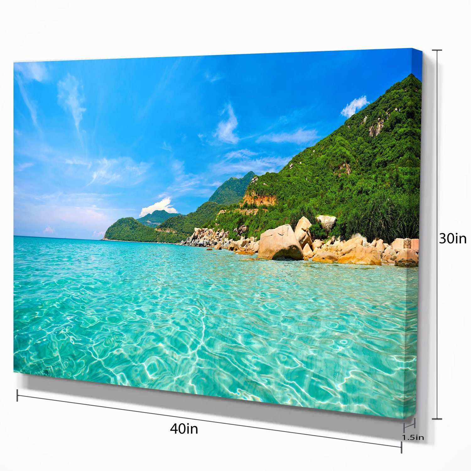 Stunning Sky Mountain and Water Landscape Photography Canvas Print - Nature Wall Art for Living Room, Bedroom & Office Decor