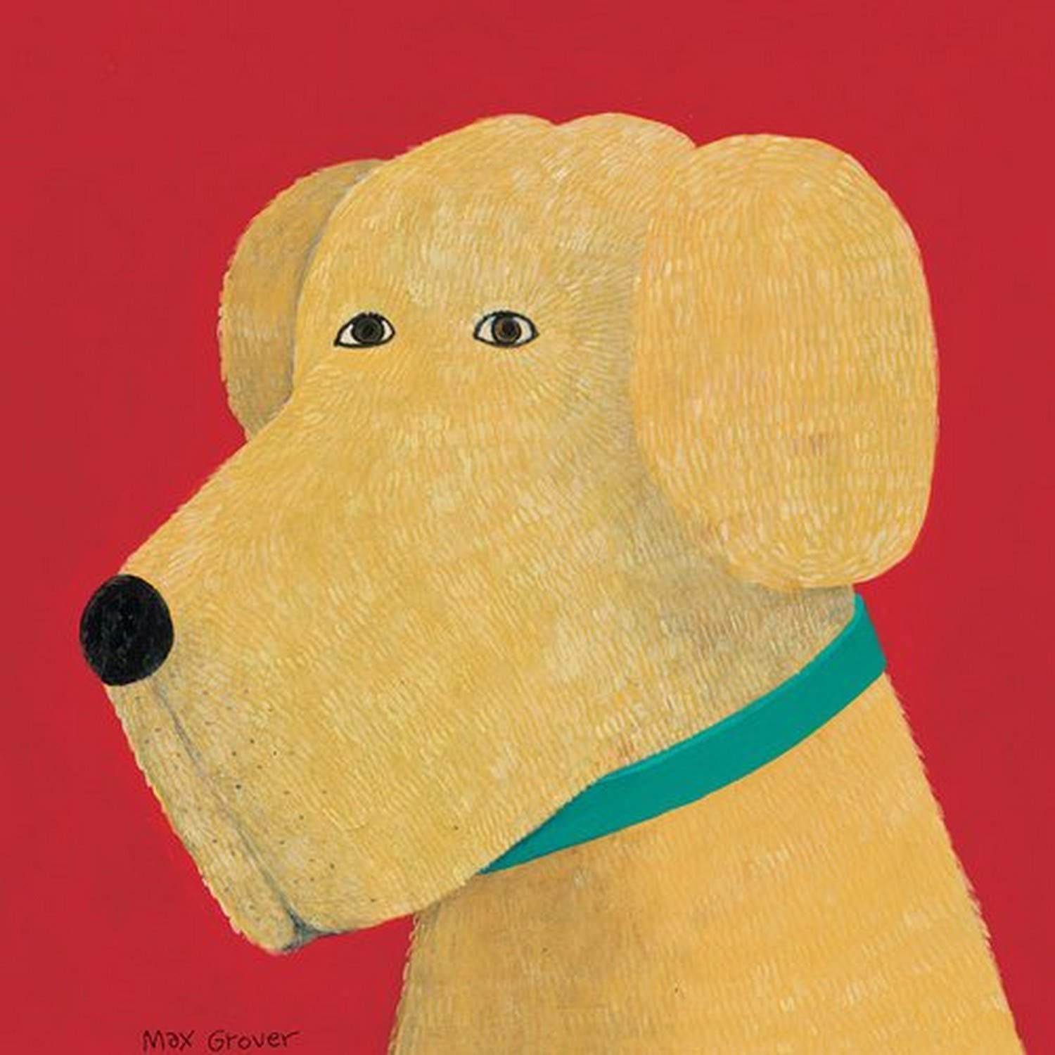Max Grover Oopsy Daisy Barnaby Yellow Stretched Canvas Wall Art - 30x30 Inch Modern Home Decor for Living Room, Bedroom & Office