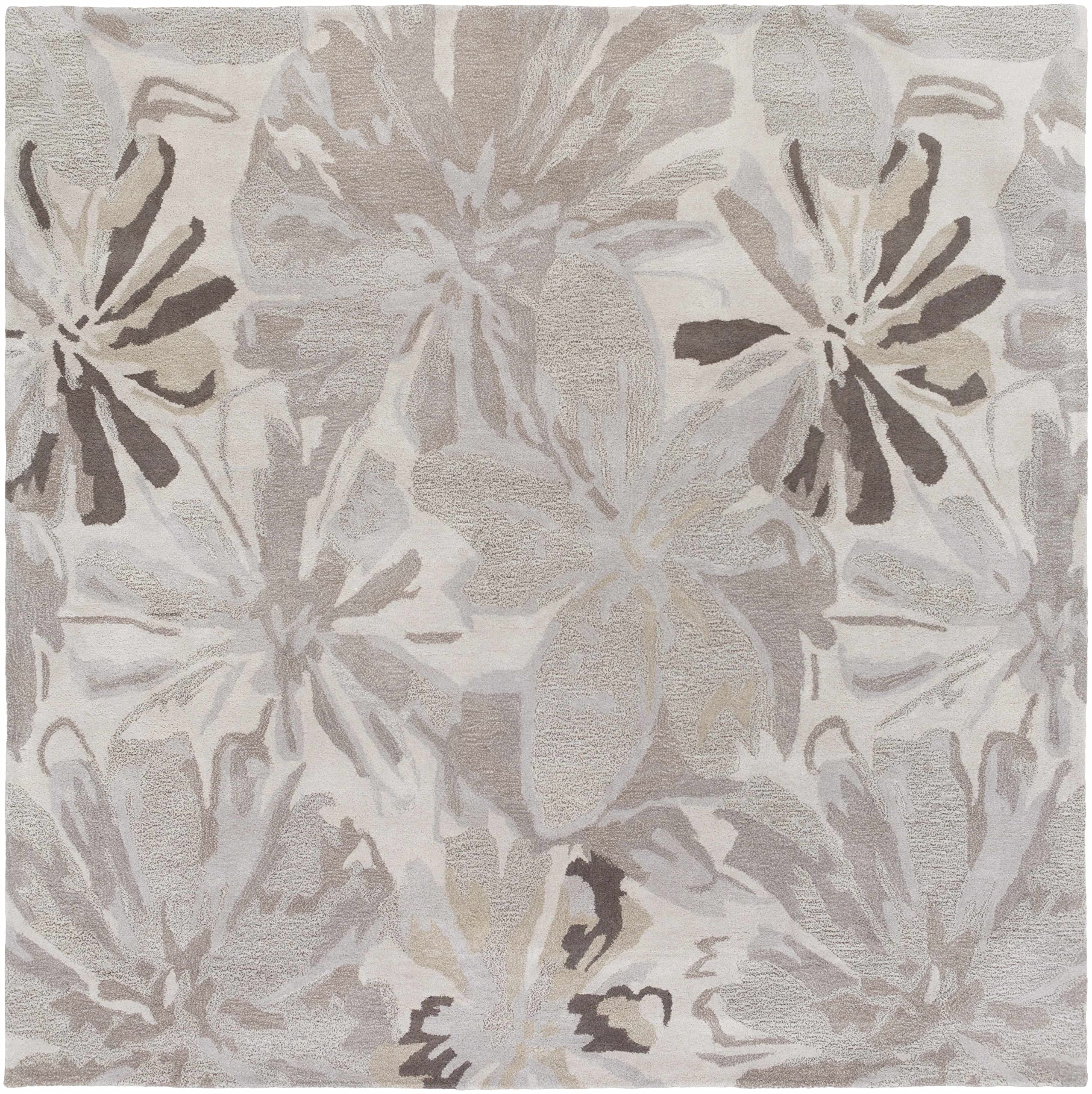 Hauteloom Ilfeld Wool Area Rug for Living Room & Bedroom - Transitional Design in Gray & Brown - 2' x 3' - Soft & Durable for Home Decor, Cozy Floor Covering