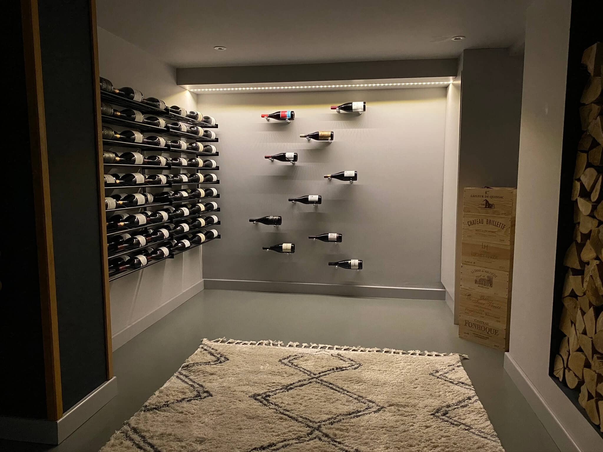 VintageView Evolution 30 3C Modern Label Forward Wine Rack - Holds 18 Bottles, Matte Black/Chrome Finish - Perfect for Home Bar, Dining Room & Wine Cellar Organization