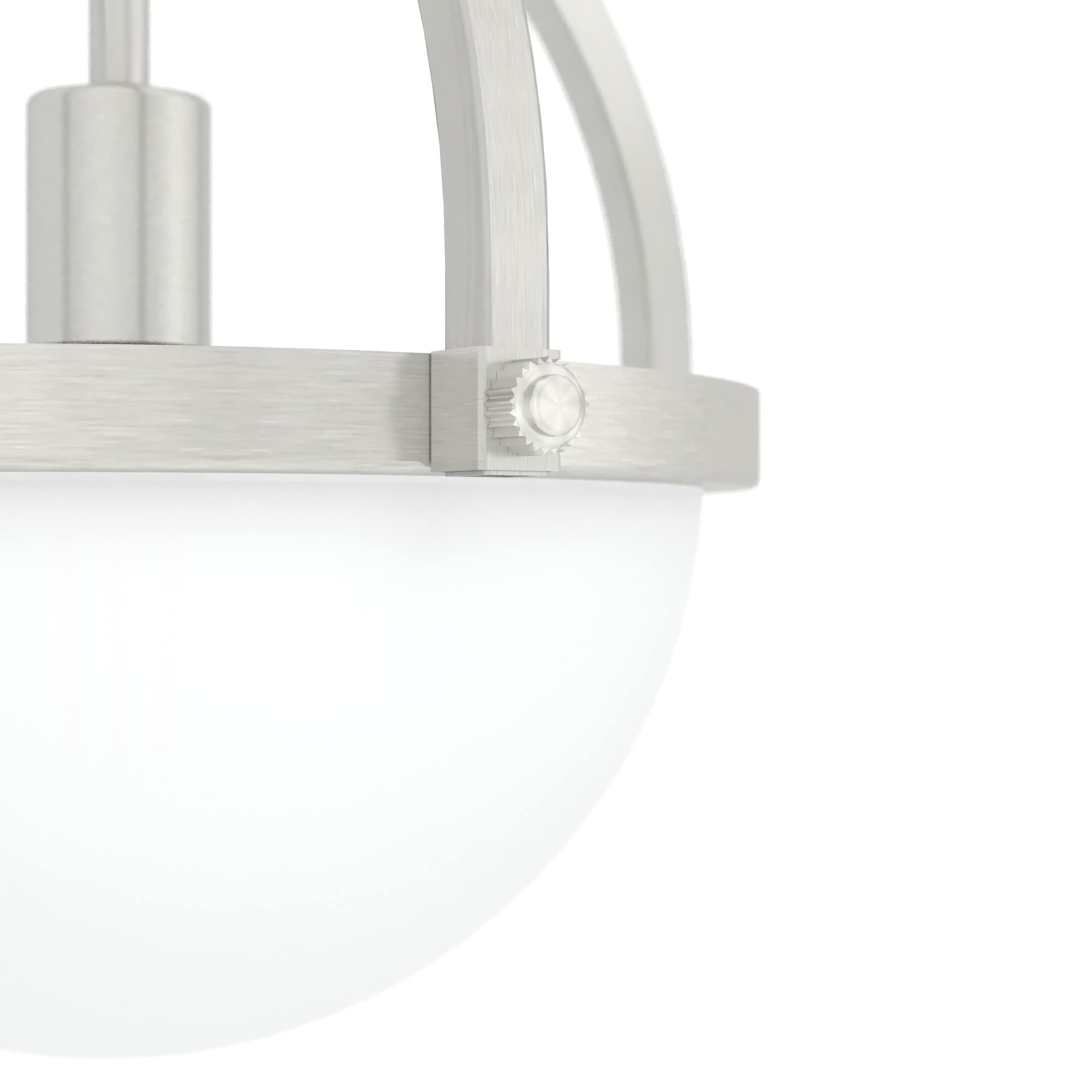 Hunter Fan Company 19233 Wedgefield Brushed Nickel Pendant Light - Modern Ceiling Lighting Fixture for Kitchen, Dining Room, and Bedroom