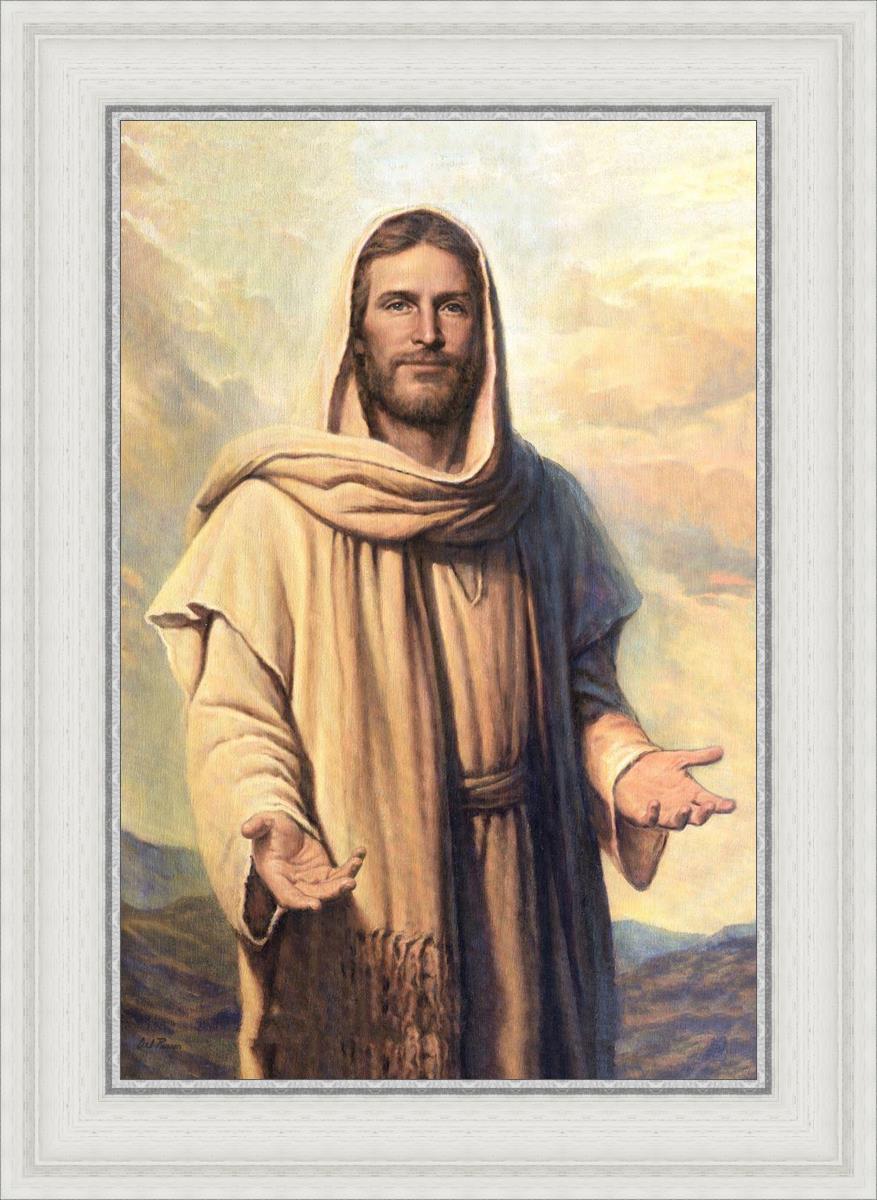 Abide With Me by Del Parson - Inspirational Christian Wall Art for Home & Church Decor - Perfect for Living Rooms, Bedrooms & Worship Spaces