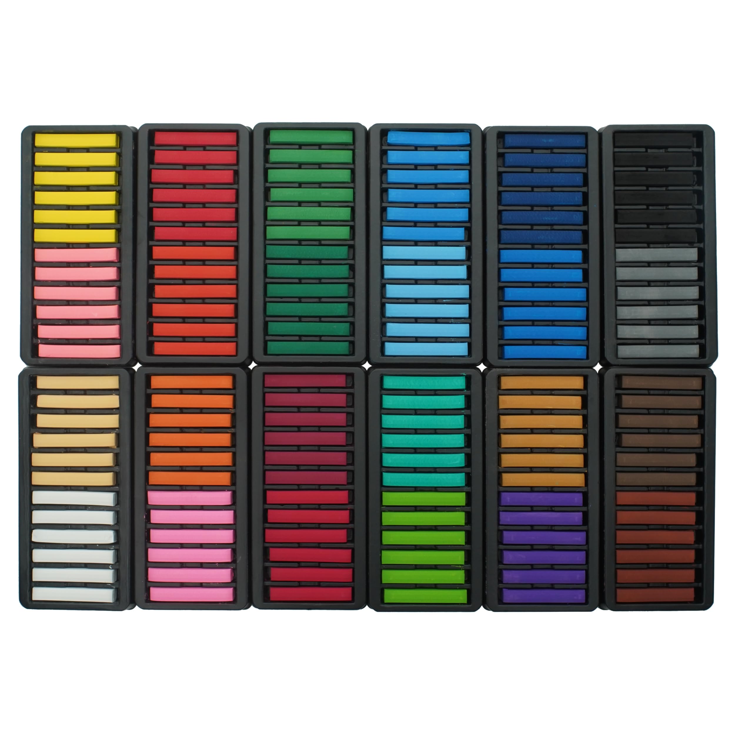 School Smart Square Chalk Pastels - 144 Assorted Colors Set for Kids Art Projects, Classroom Activities & DIY Crafts | Non-Toxic, Vibrant Colors for Drawing & Painting