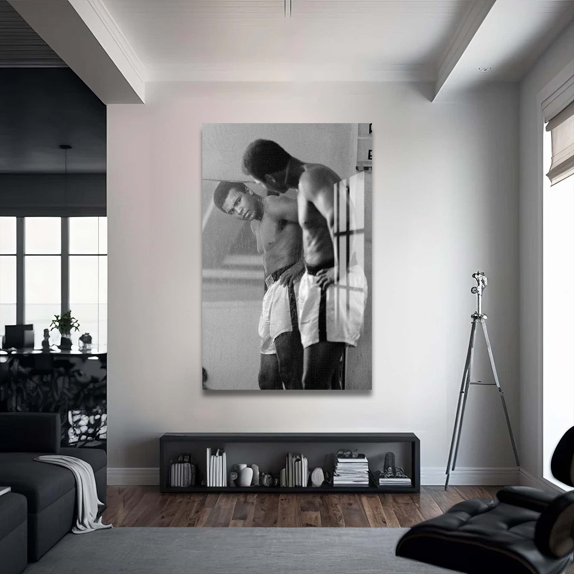 Muhammad Ali Wall Mirror - Vintage Boxing Decor for Home Gym, Man Cave, or Sports Bar - Perfect Gift for Boxing Fans