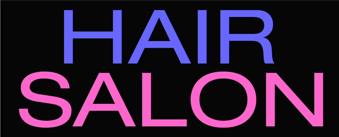 Vintage Hair Salon Neon Sign - Clear Plexiglass Backlit Wall Decor for Barber Shops, Salons & Retro Home Decor | Perfect for Business Signage & Man Cave Lighting