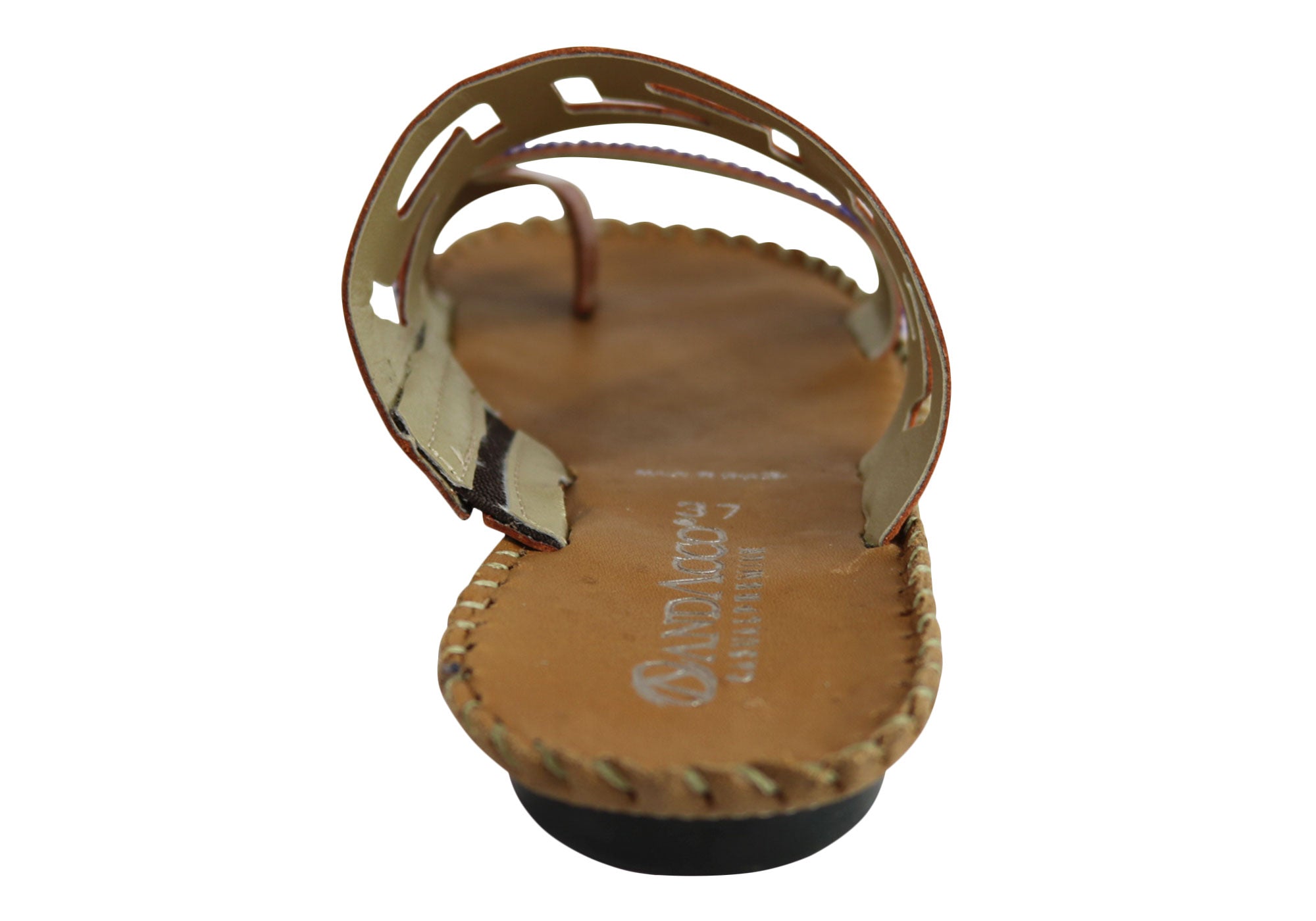 Andacco Energie Women's Comfortable Leather Flat Sandals - Handmade in Brazil - Perfect for Summer, Beach, Travel & Casual Outings