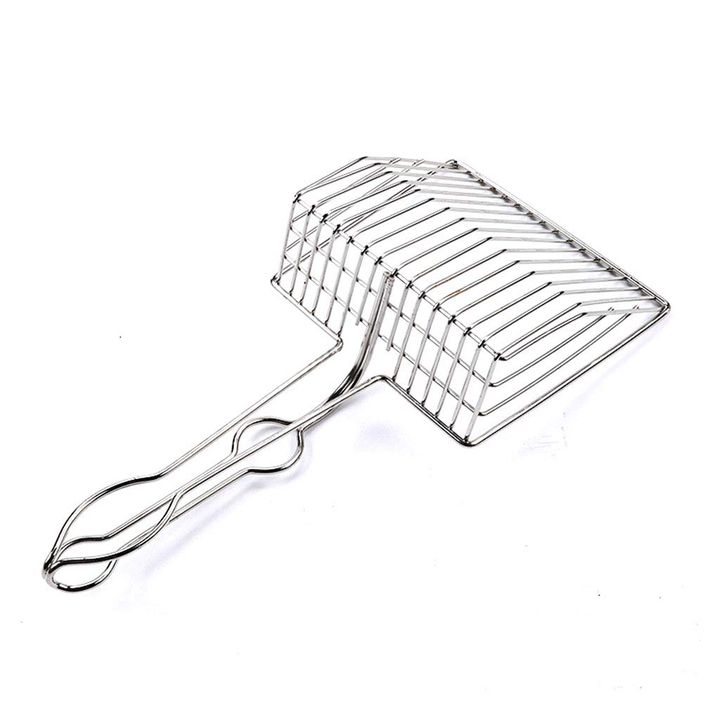 Durable Metal Cat Litter Scoop with Long Handle - Heavy Duty Pet Waste Scooper for Kitty & Dog Litter Box Cleaning | Perfect for Daily Pet Waste Removal & Litter Box Maintenance