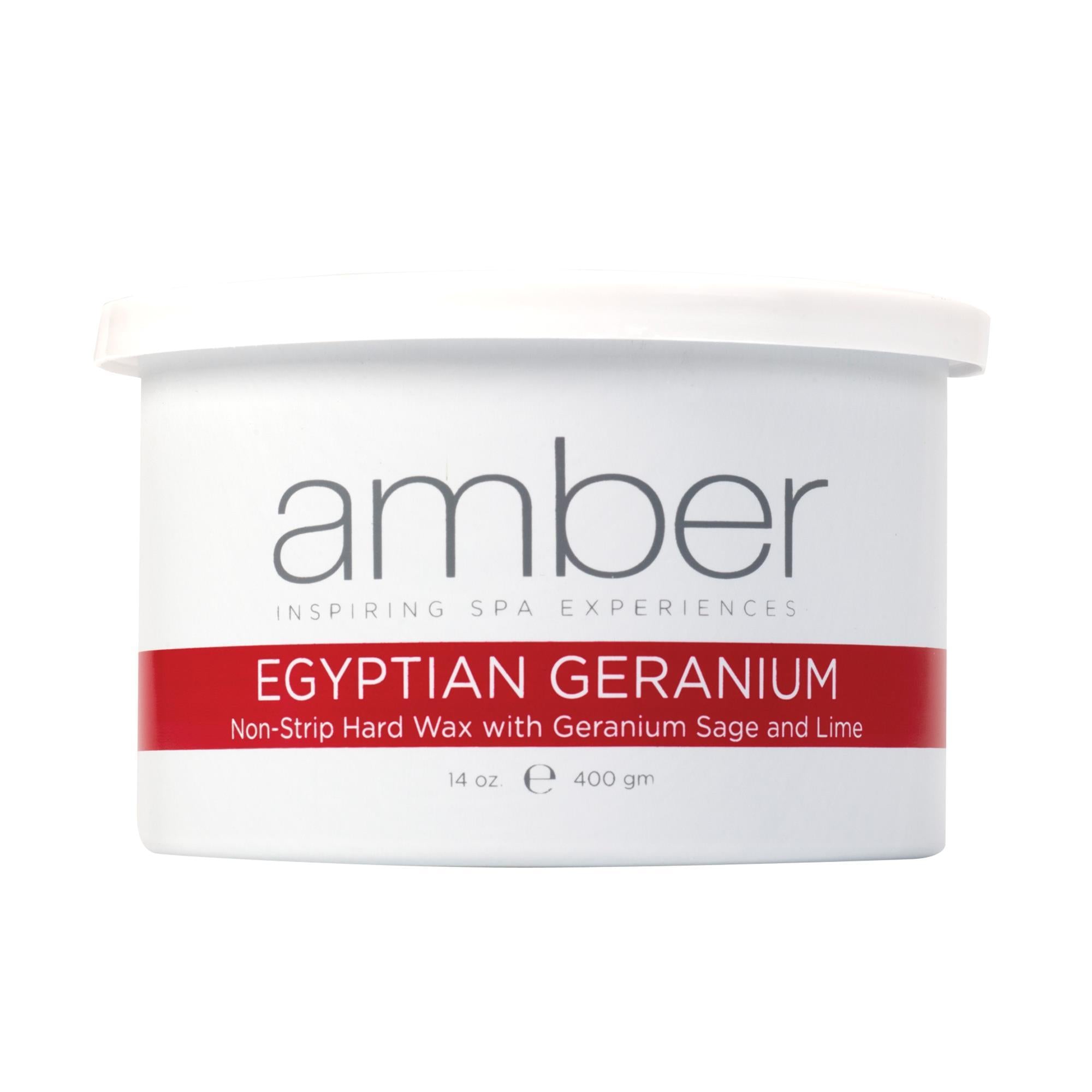 Premium Amber Hard Wax with Egyptian Geranium Scent - 14 oz for Professional Hair Removal & Smooth Skin - Ideal for Home Spa, Salon Use & DIY Beauty Treatments